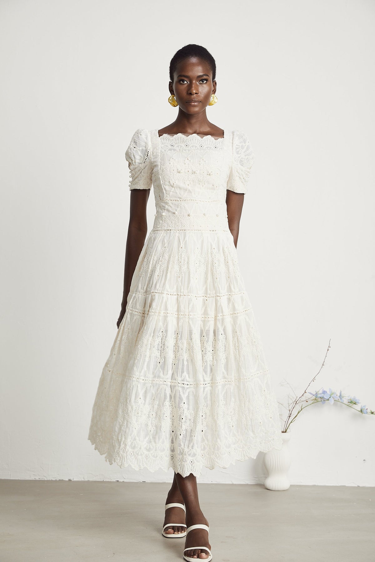 Anaïs faux-pearl embellished cut-out midi dress (Final Sale-US Only)