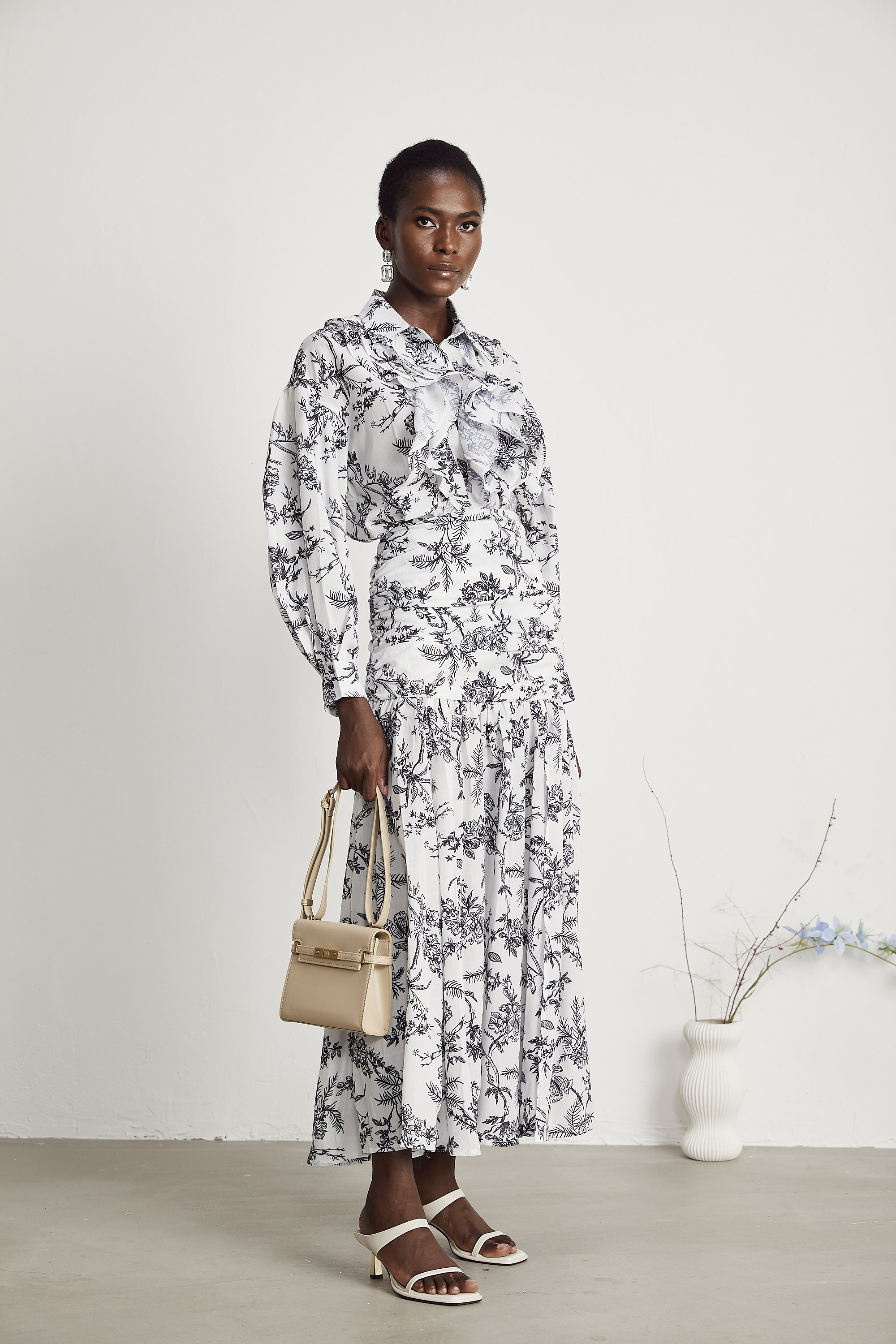 Kelly graphic-print shirt & skirt matching set (US Only)