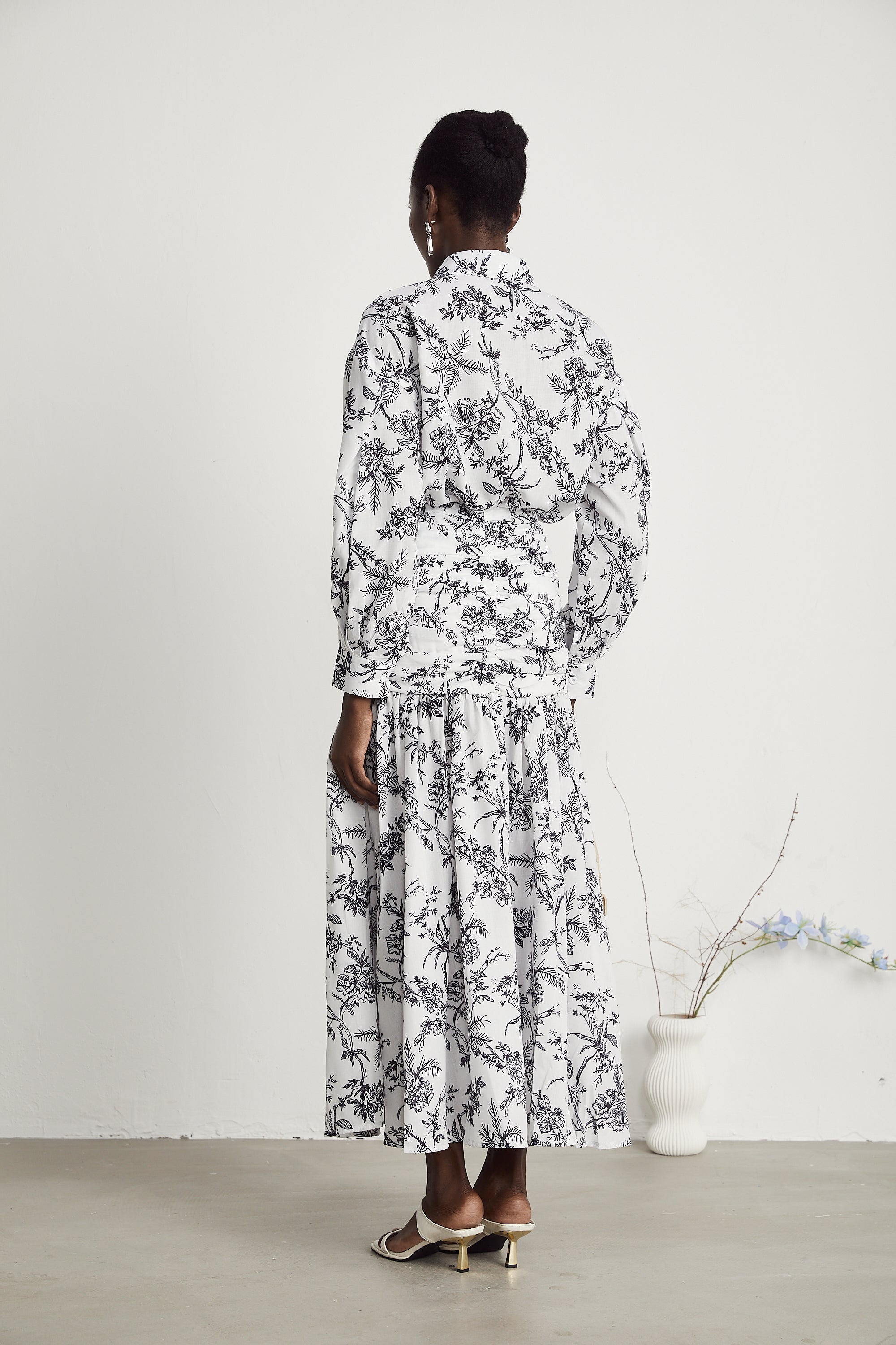 Kelly graphic-print shirt & skirt matching set (US Only)