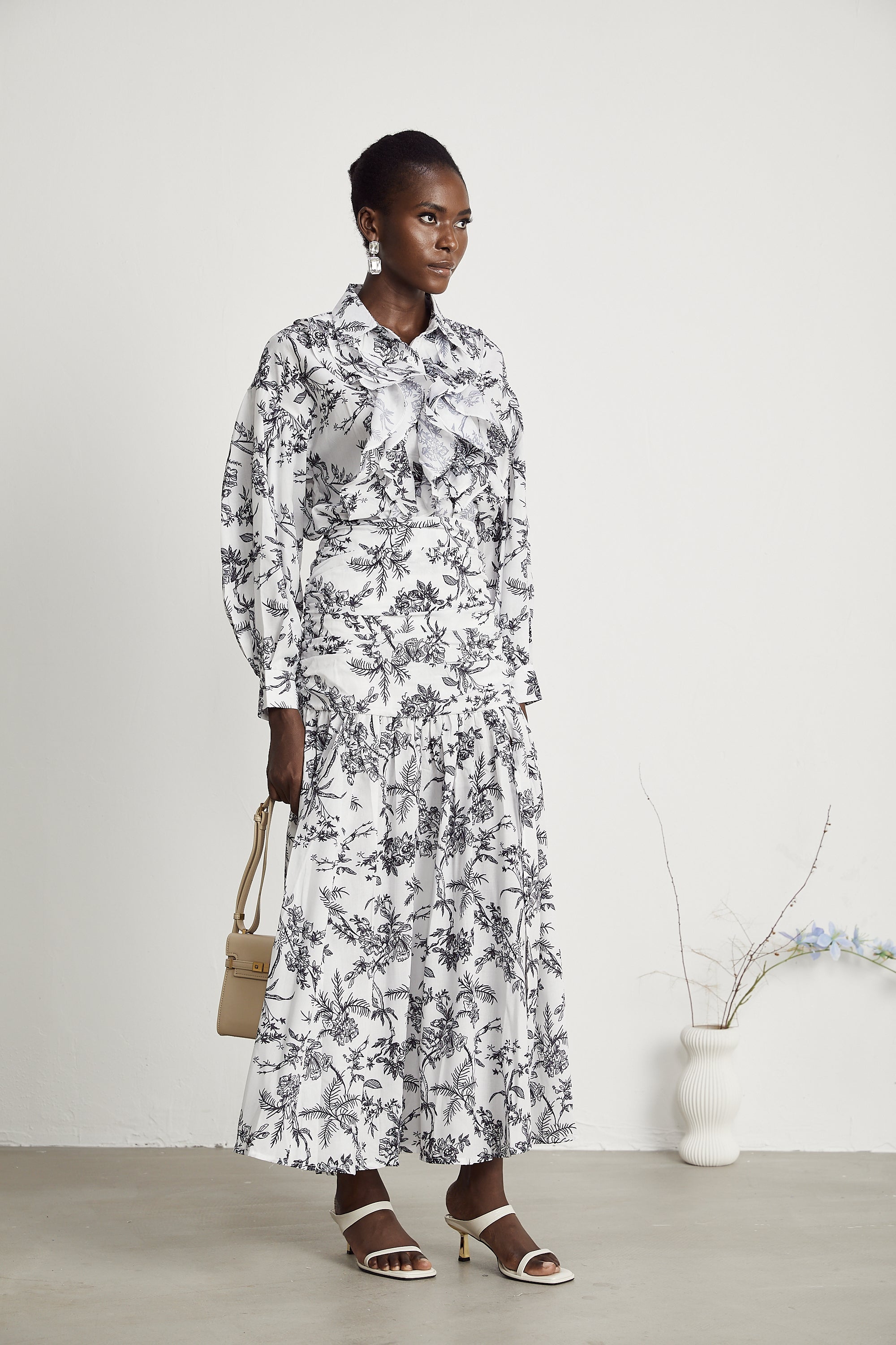 Kelly graphic-print shirt & skirt matching set (US Only)
