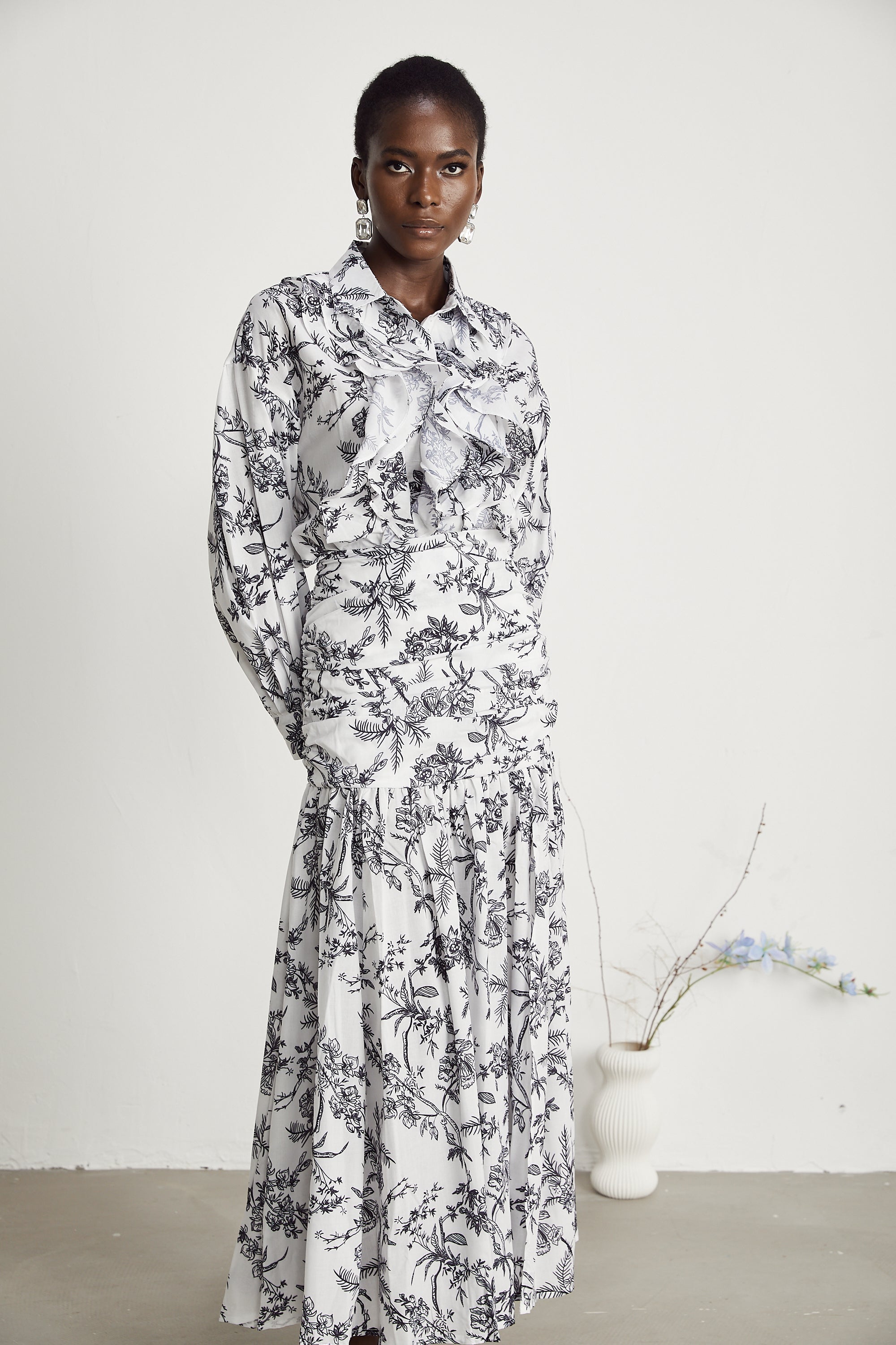 Kelly graphic-print shirt & skirt matching set (US Only)