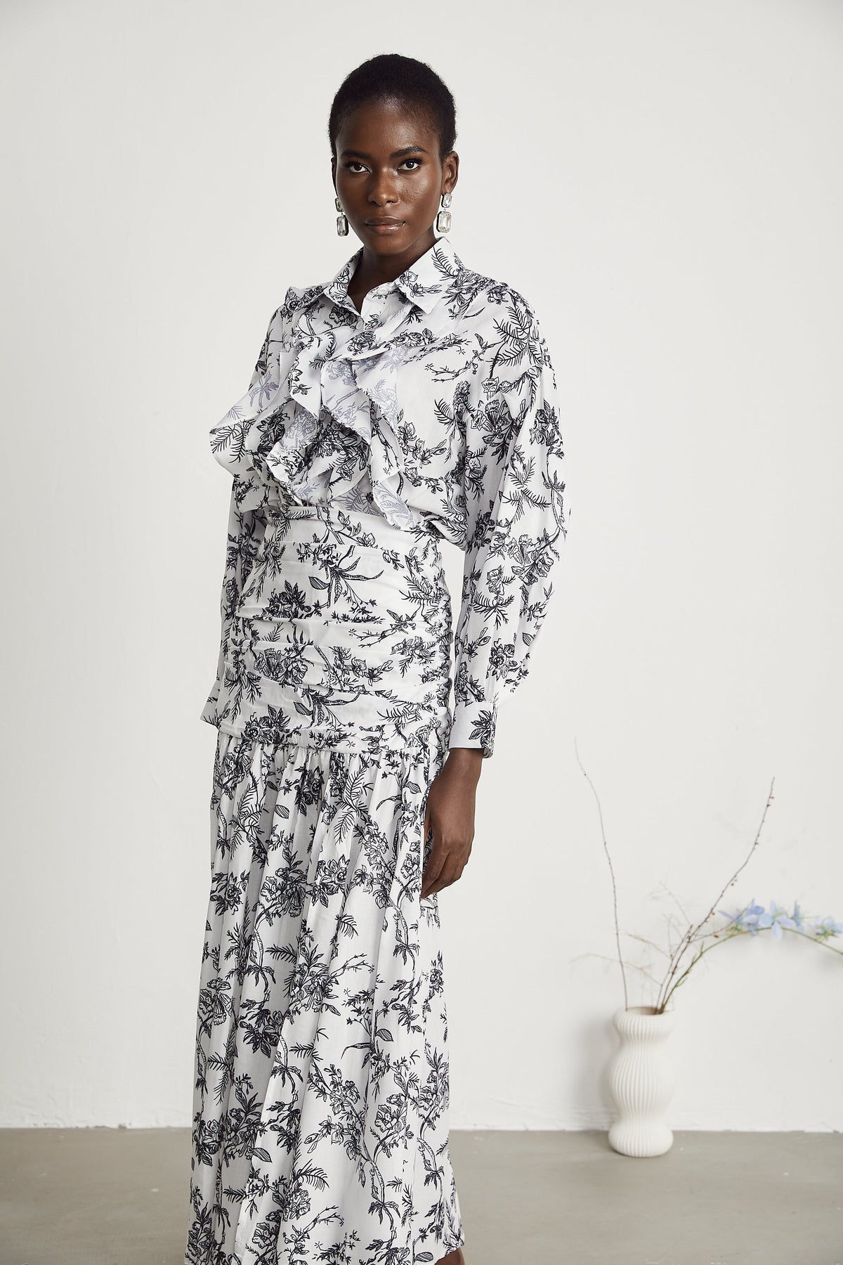 Kelly graphic-print shirt & skirt matching set (Final Sale-US Only)