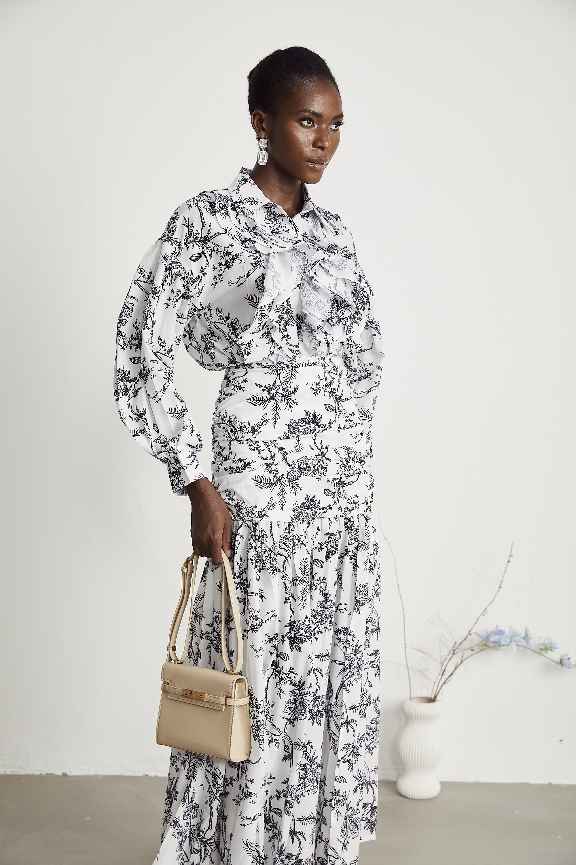 Kelly graphic-print shirt & skirt matching set (US Only)