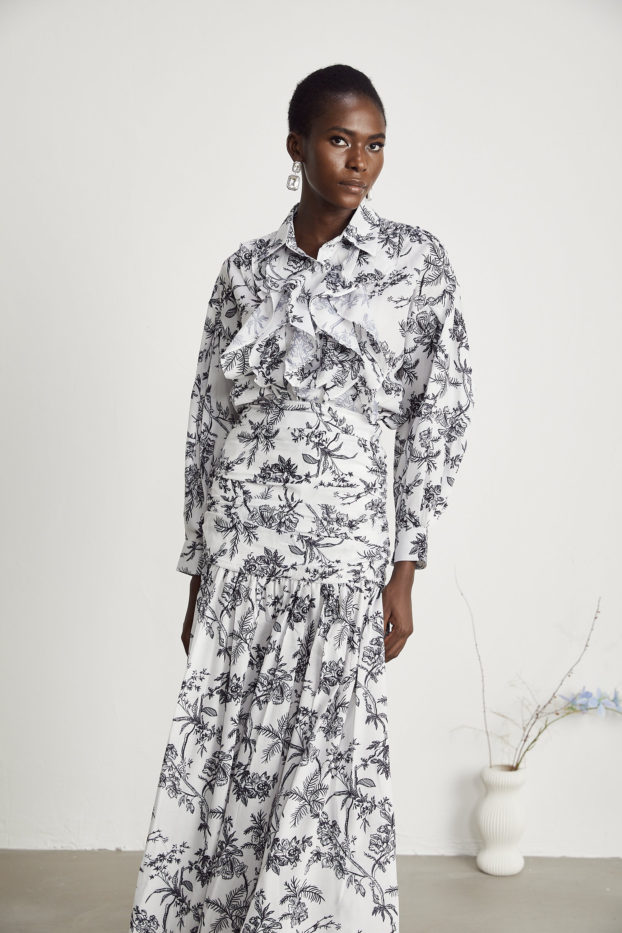 Kelly graphic-print shirt & skirt matching set (US Only)
