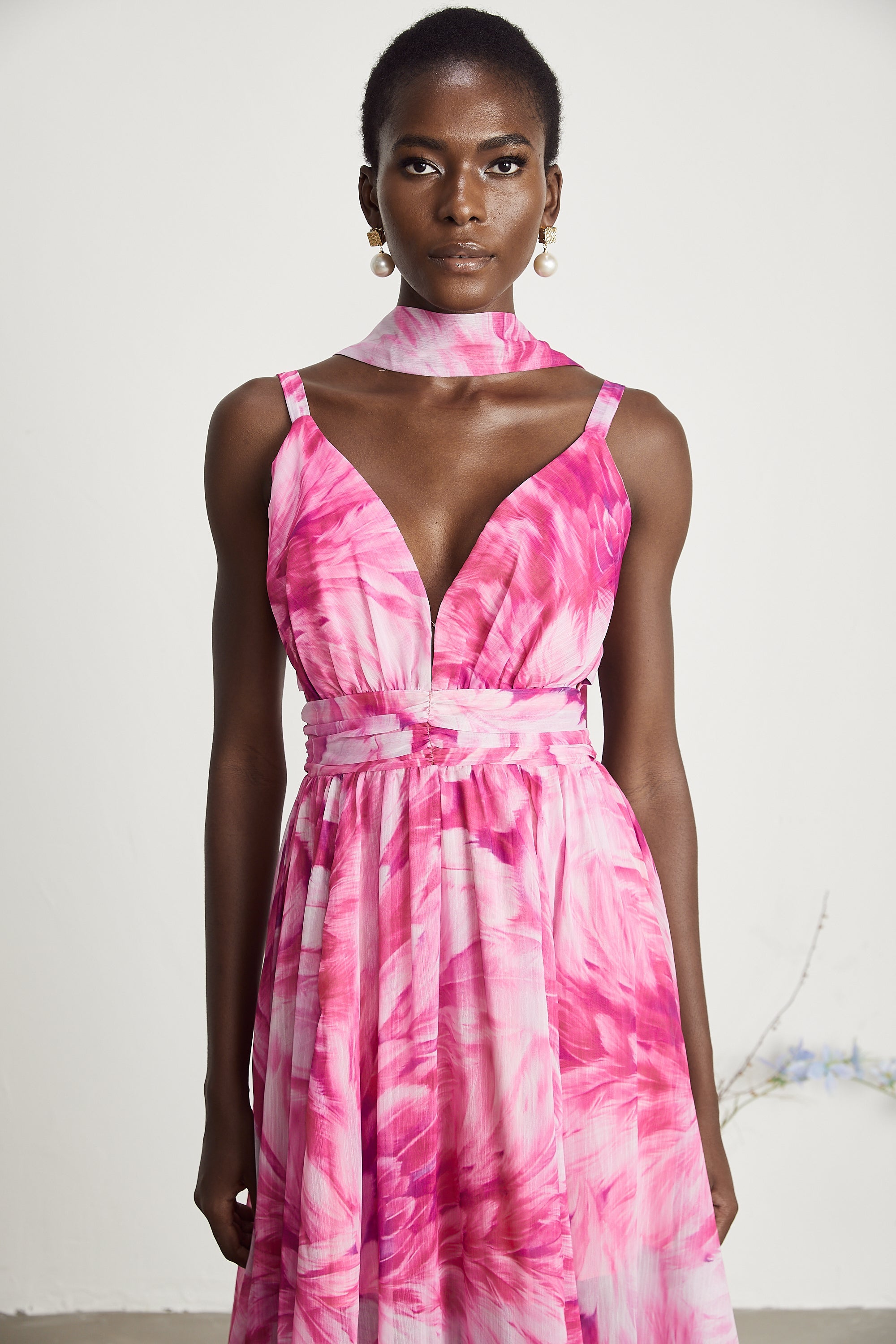 Florence V-neck floral maxi dress (US Only)