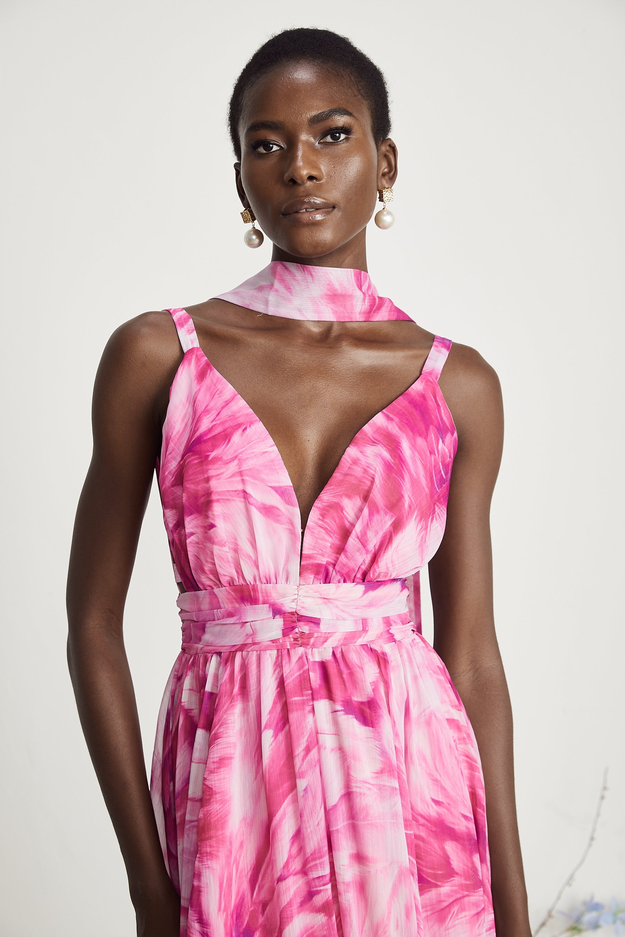 Florence V-neck floral maxi dress (US Only)