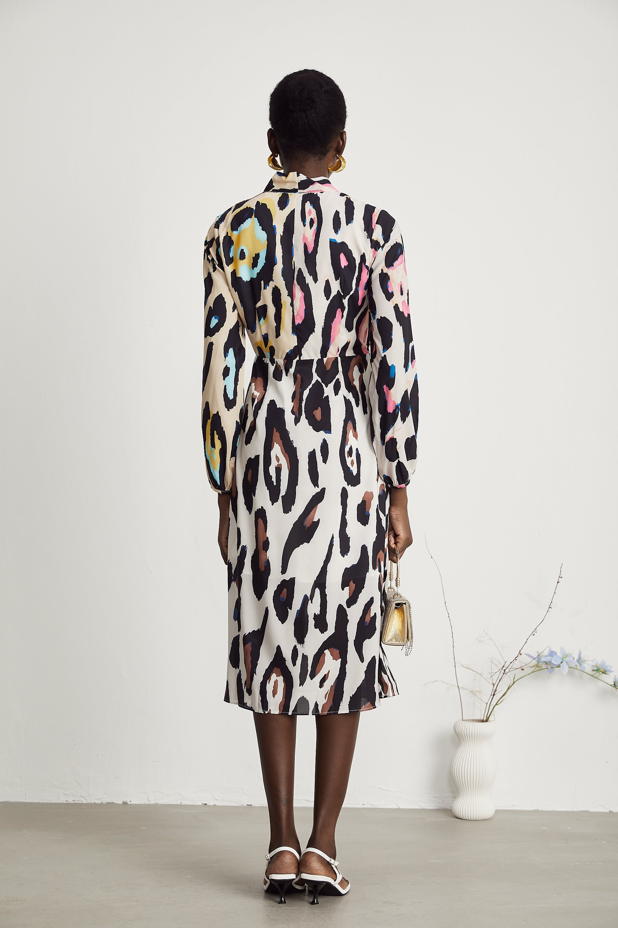 Kalena leopard-print midi dress (US Only)