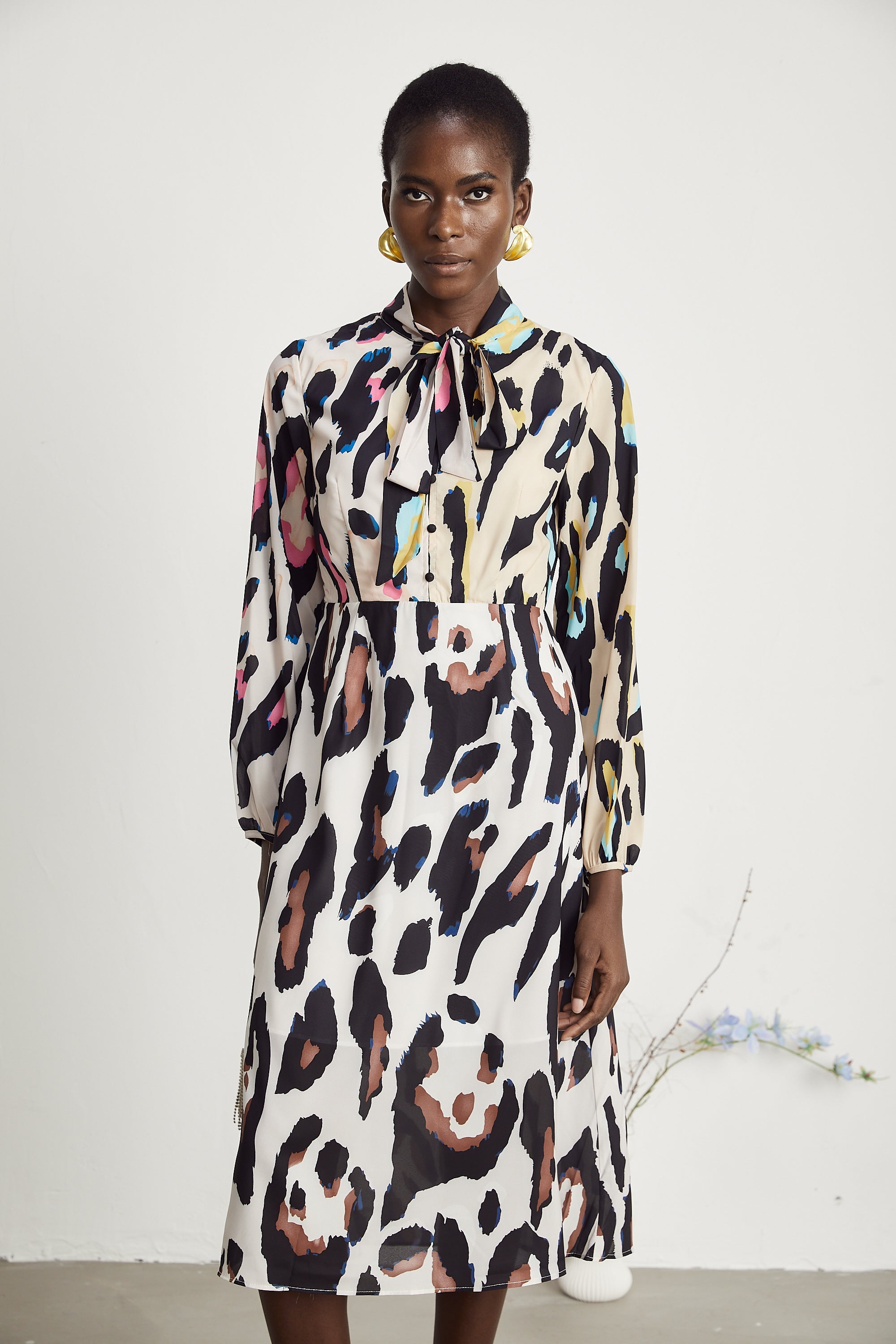 Kalena leopard-print midi dress (US Only)
