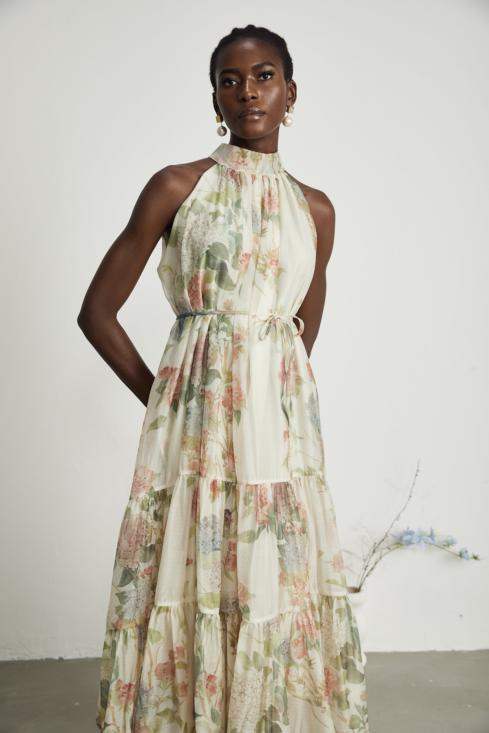 Manon layered floral-print midi dress (Final Sale-US Only)