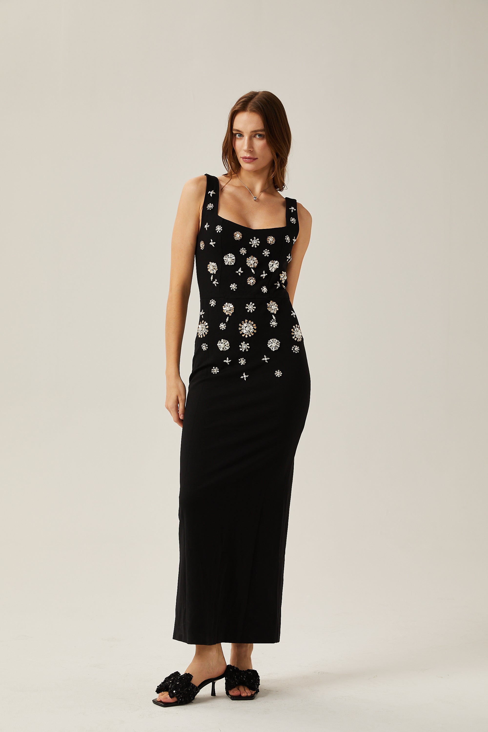 Juliette crystal-embellished sleeveless maxi dress (US Only)