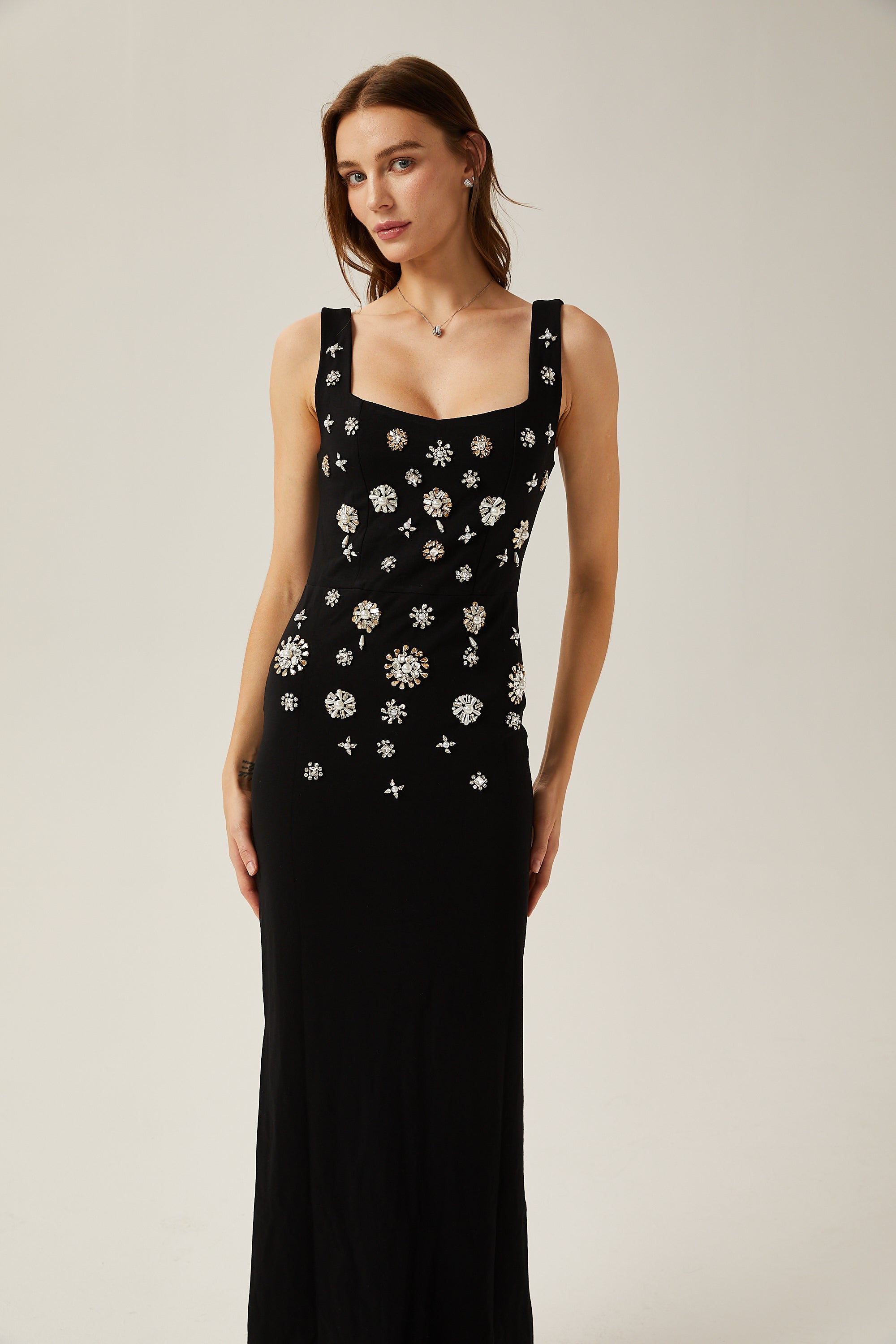 Juliette crystal-embellished sleeveless maxi dress (US Only)