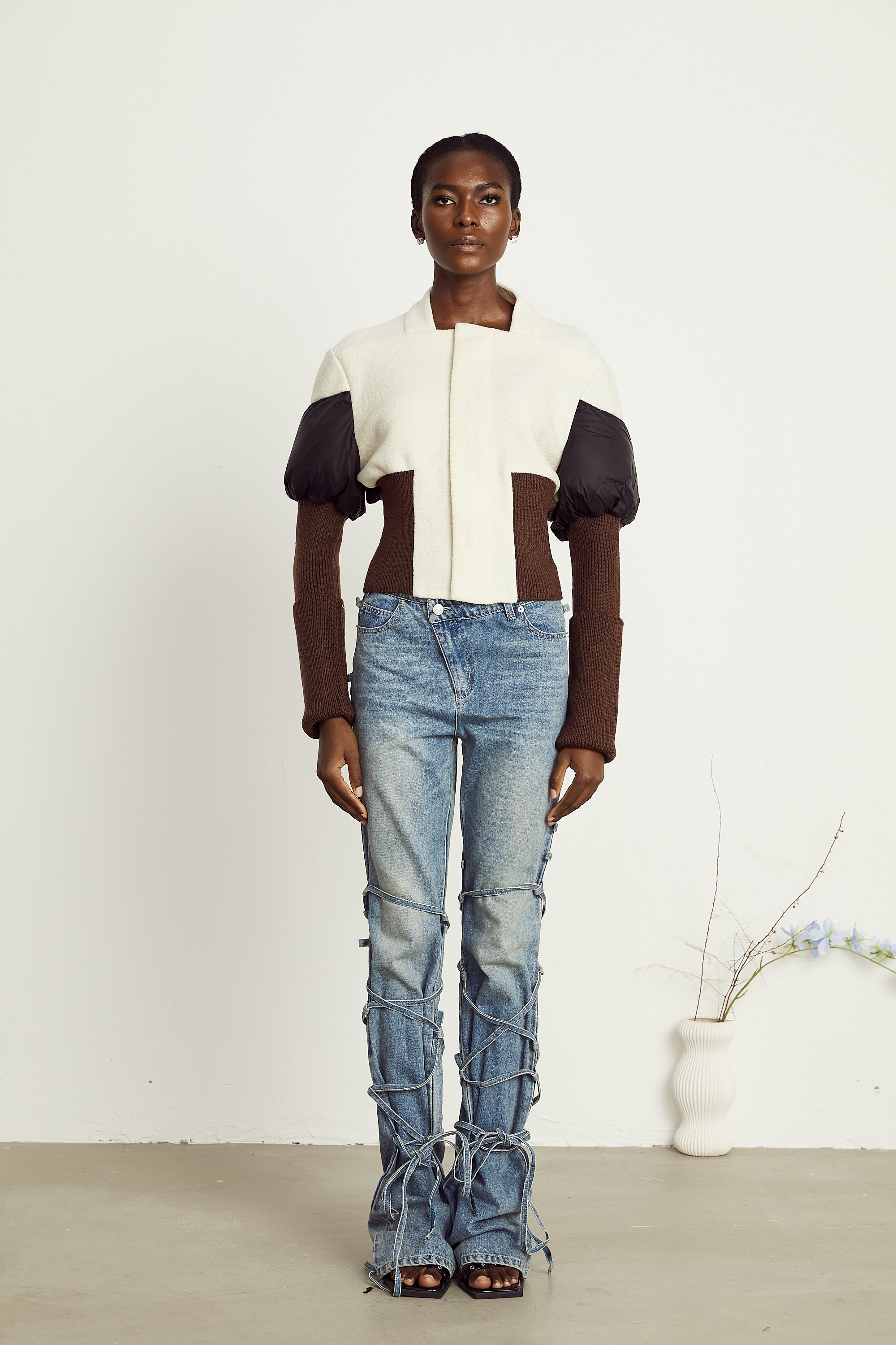 Ghislaine cropped panelled jacket (Final Sale)