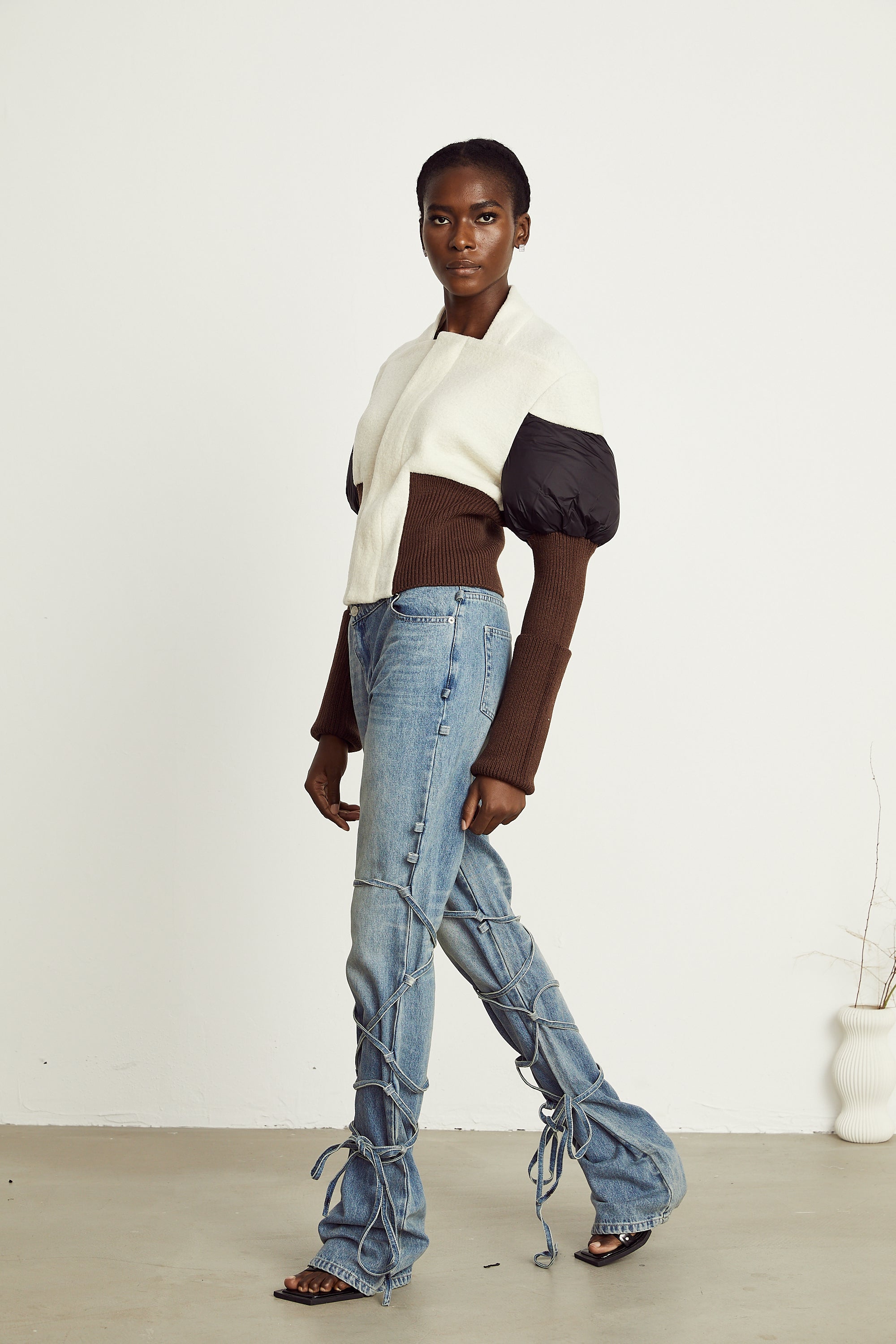 Ghislaine cropped panelled jacket (Final Sale)