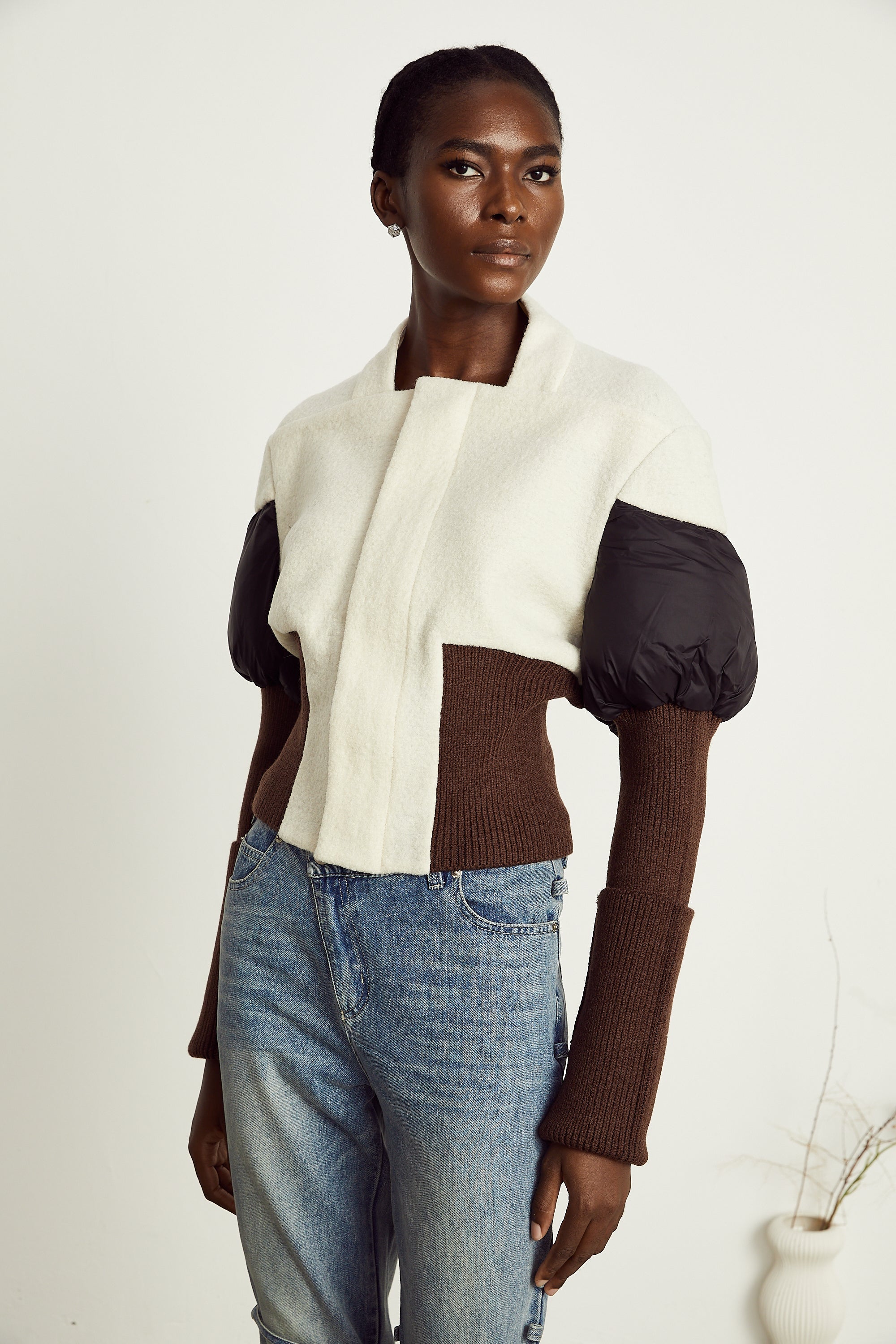 Ghislaine cropped panelled jacket (Final Sale)