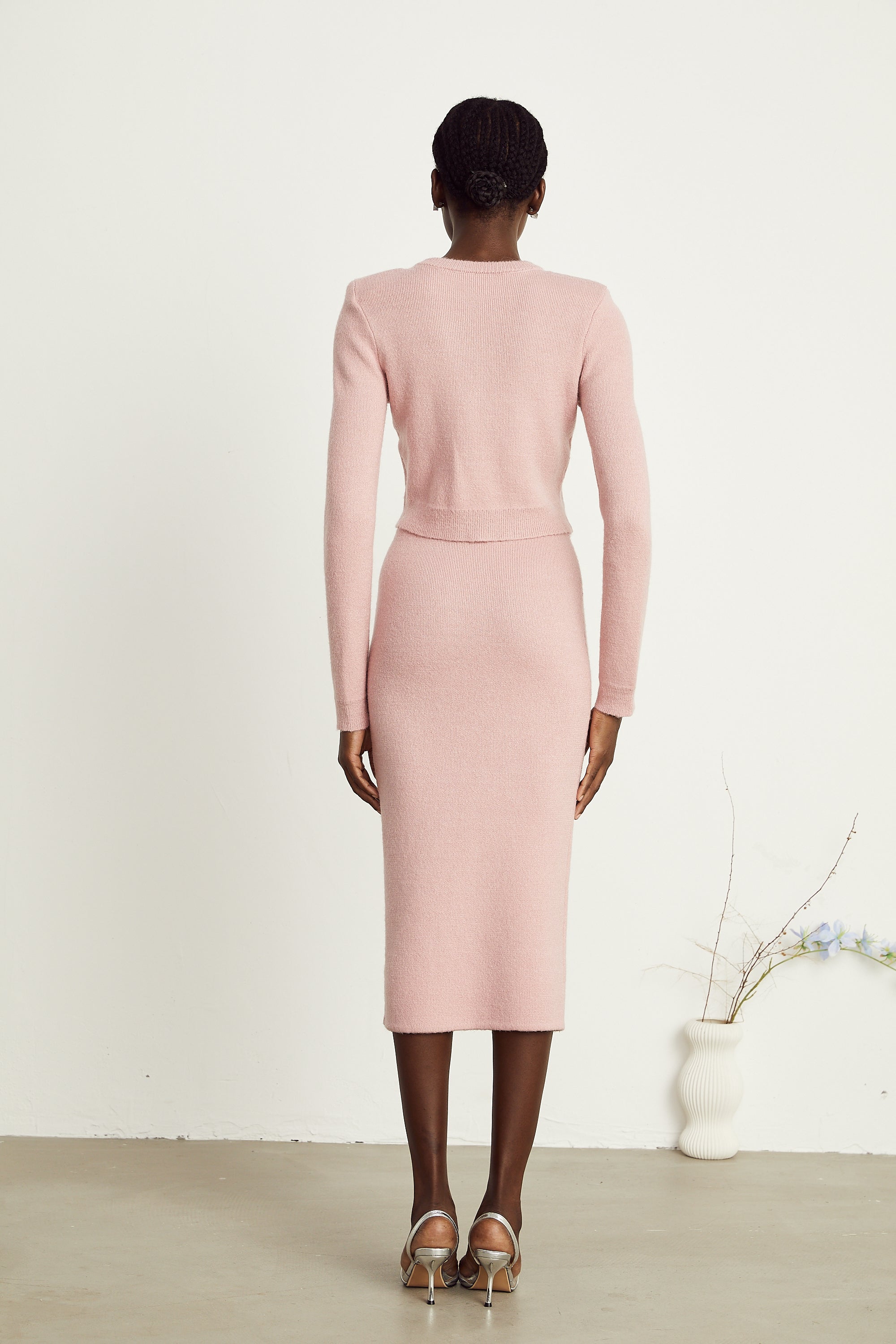 Renée pink embellished jacket & skirt matching set (Final Sale-US Only)