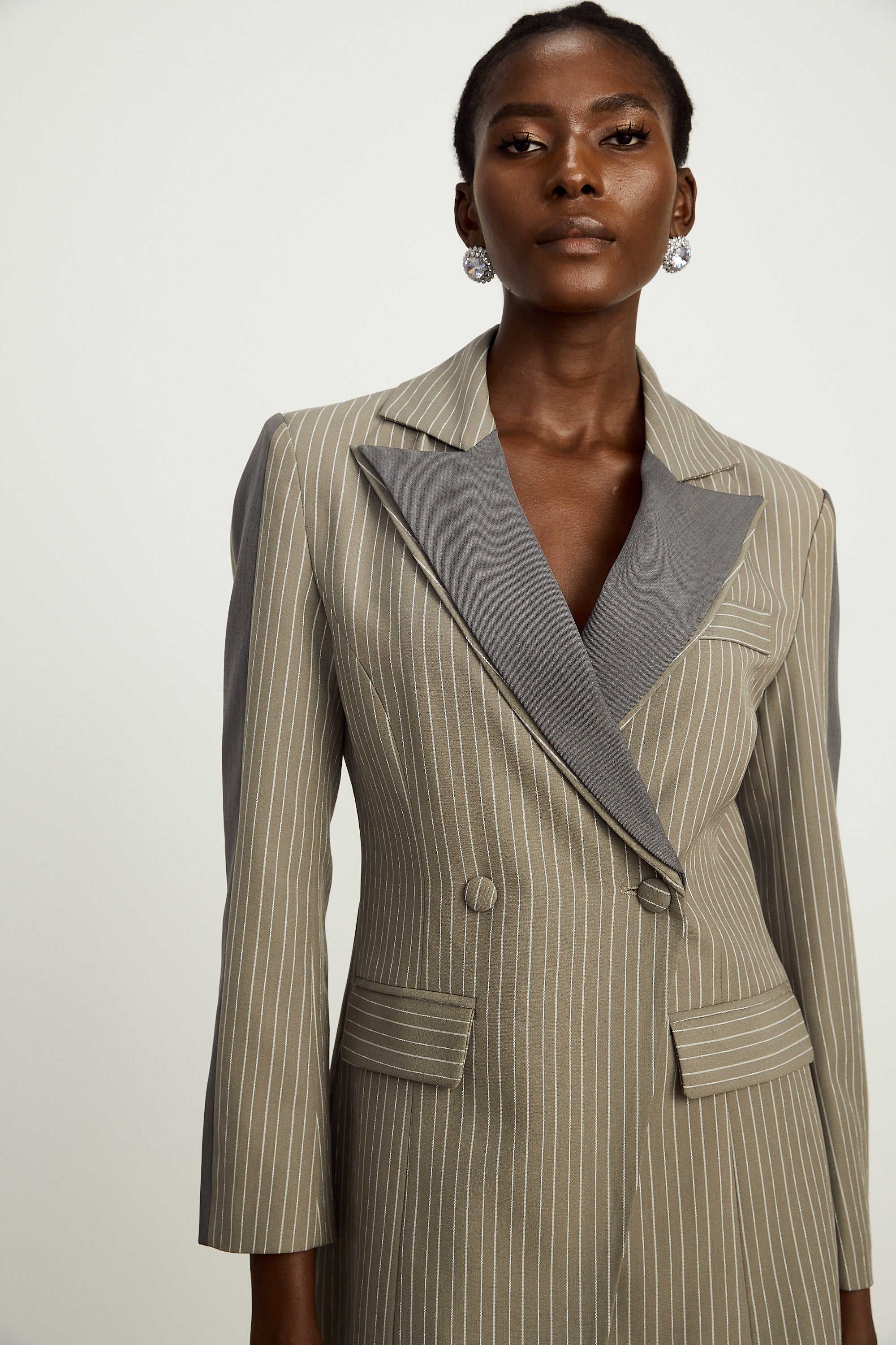 Georgia pinstripe panelled blazer (US Only)