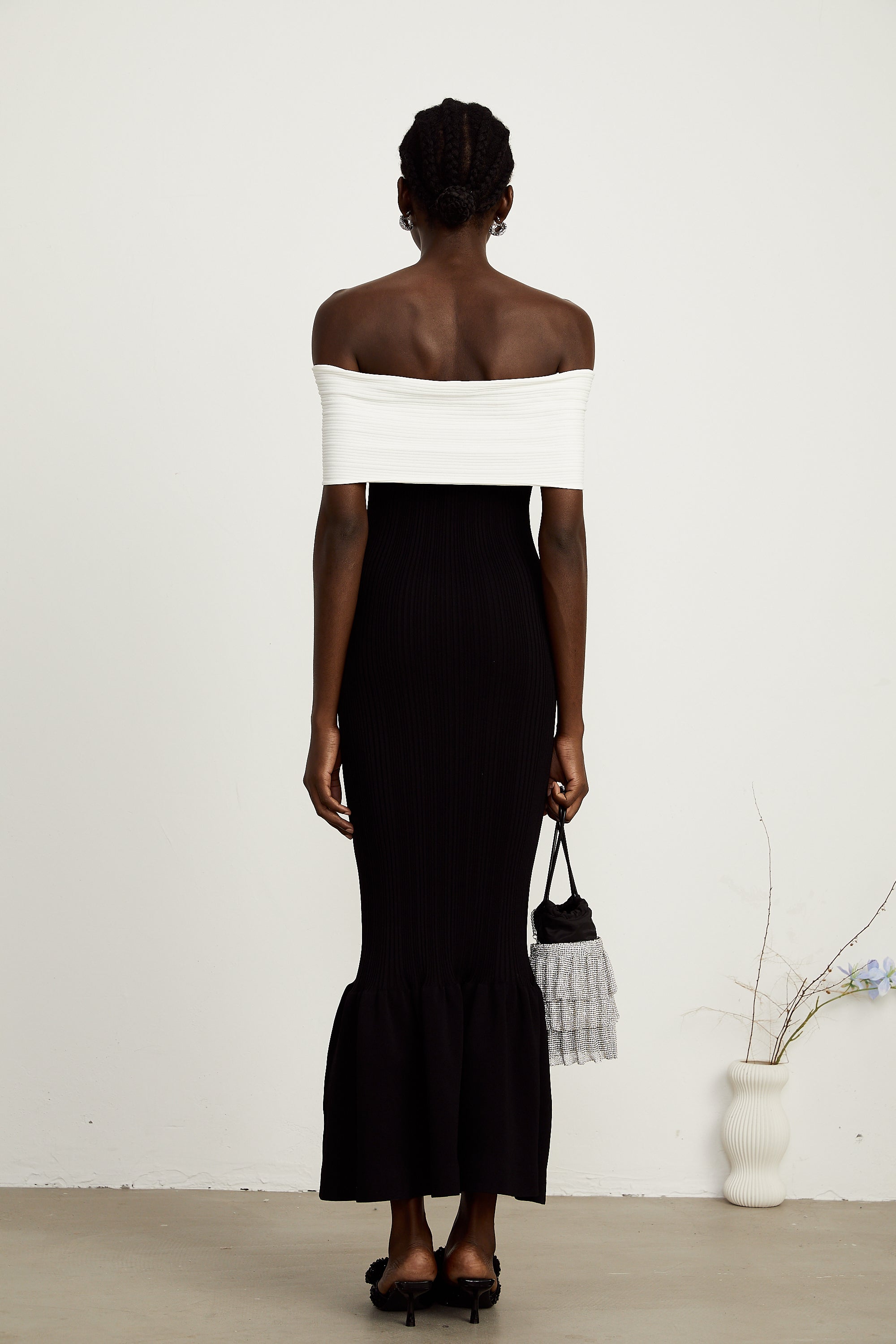 Éliane bow-detail ribbed maxi dress (Final Sale-US Only)