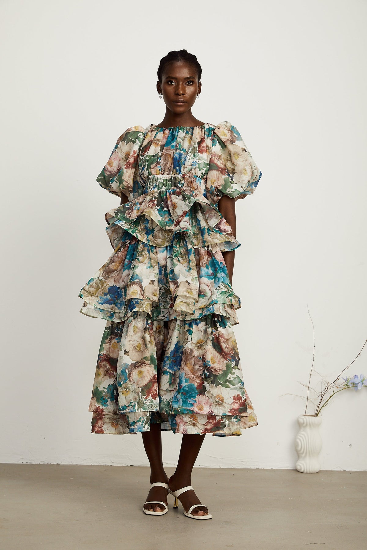 Marianne floral-print tiered midi dress (Final Sale-US Only)