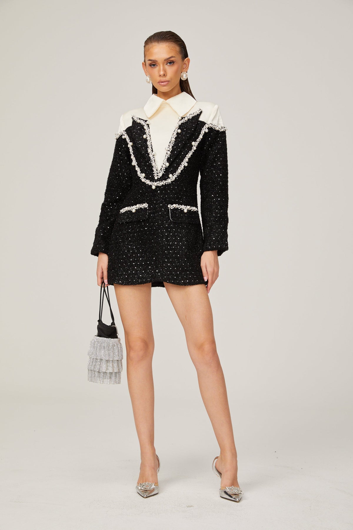 Éléonore faux-pearl tweed mini dress (Final Sale-US Only)