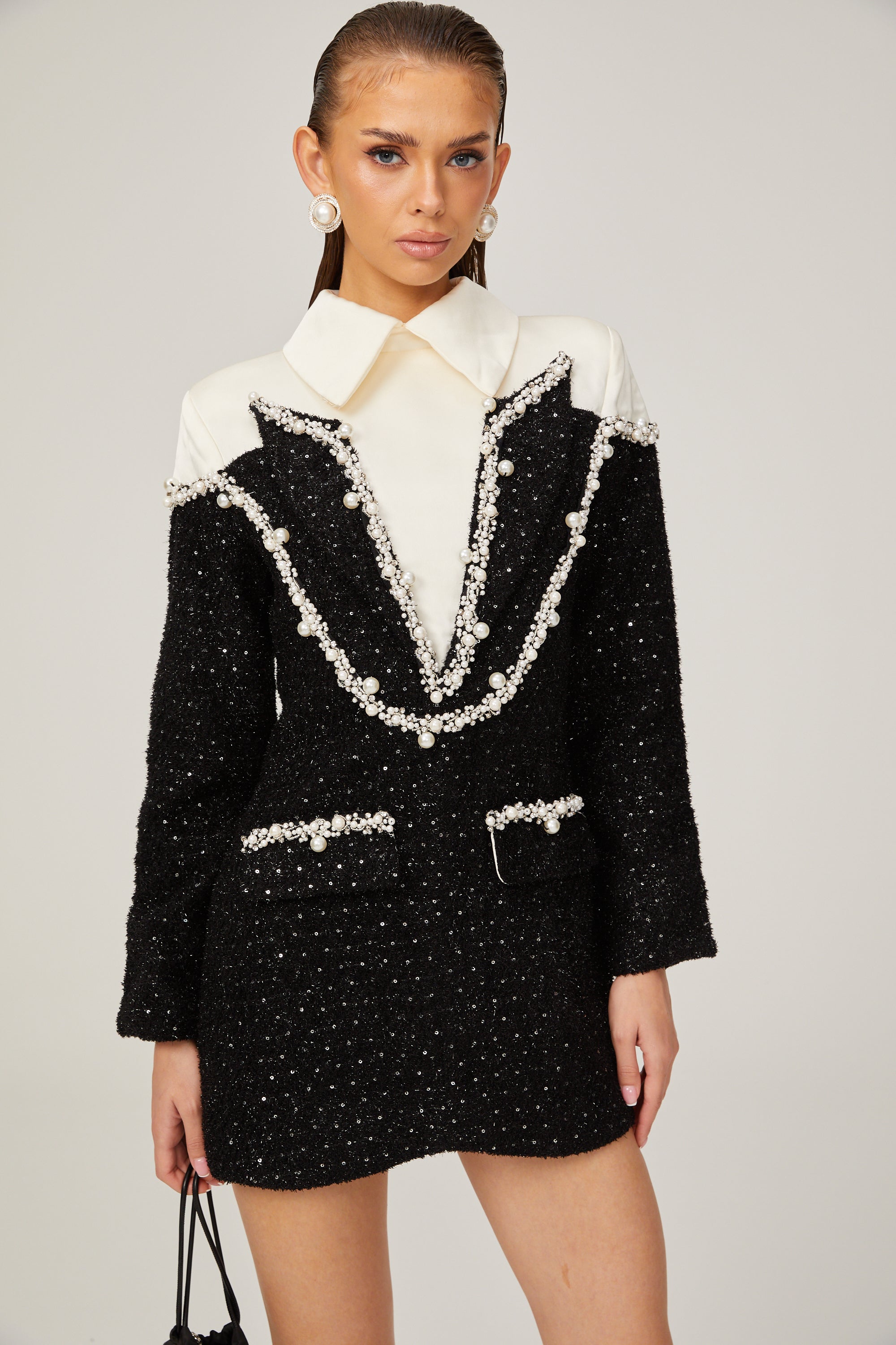 Éléonore faux-pearl tweed mini dress (Final Sale-US Only)