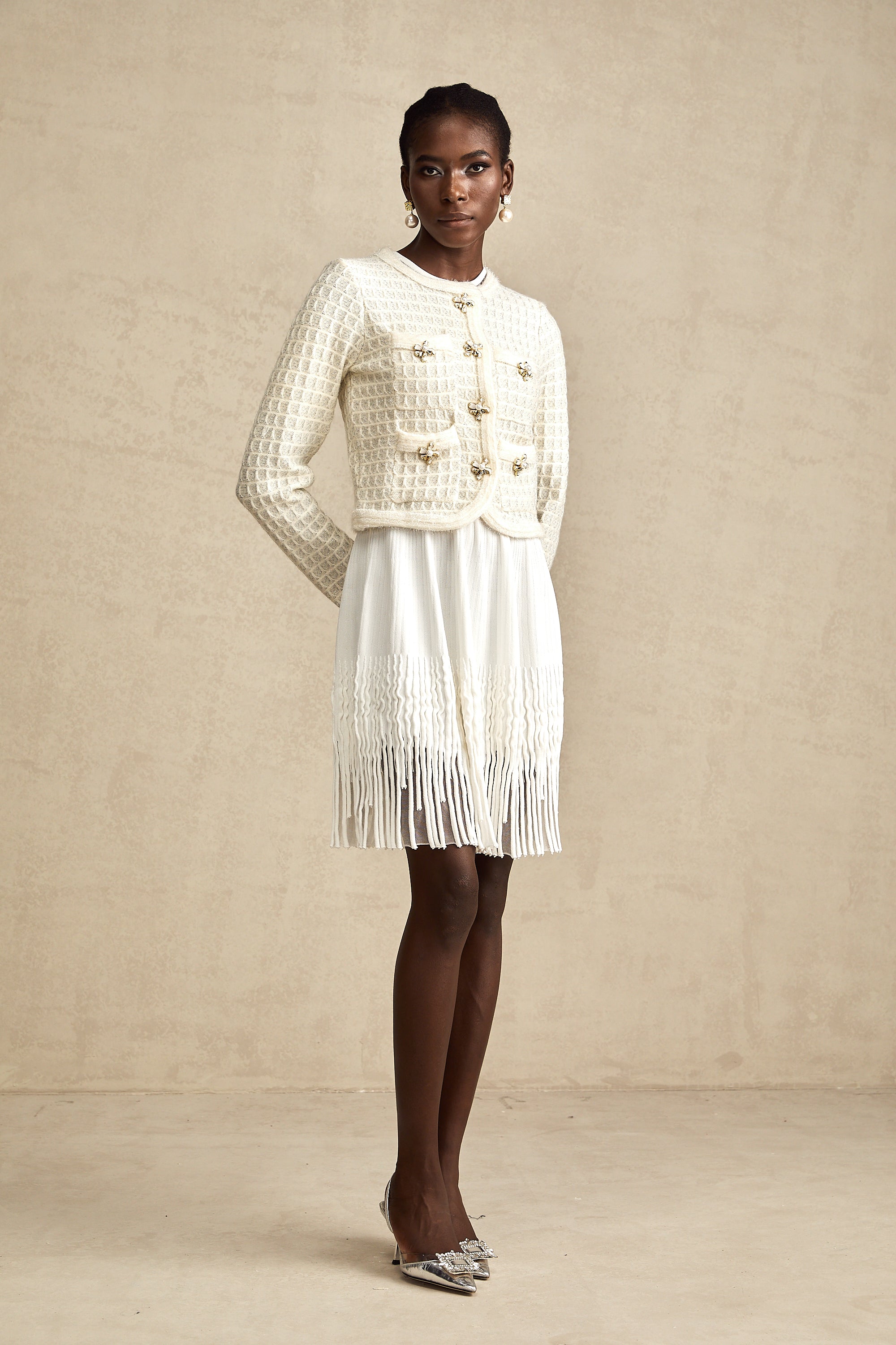 Lisette single-breasted knitted cardigan (US Only)