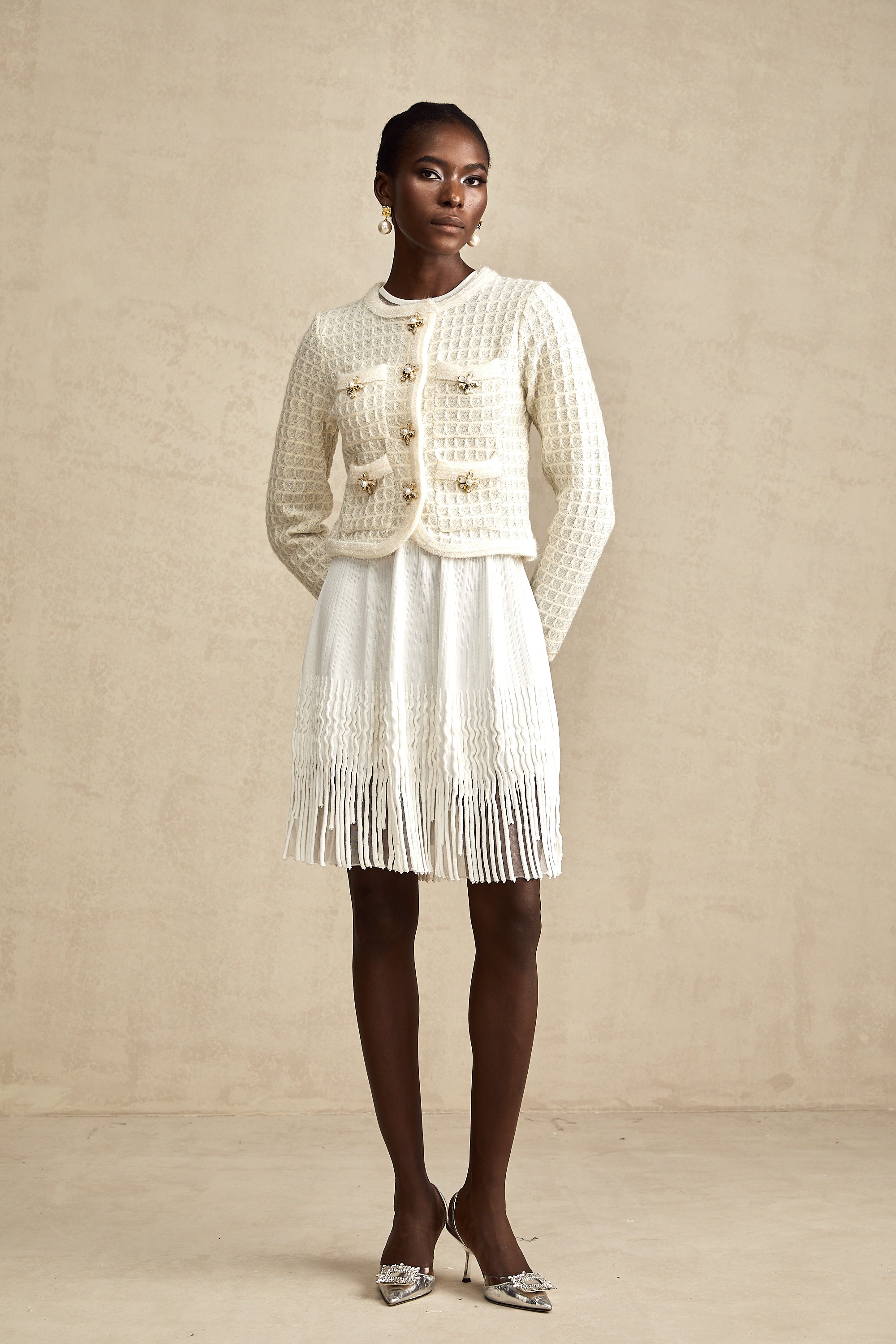 Lisette single-breasted knitted cardigan (US Only)