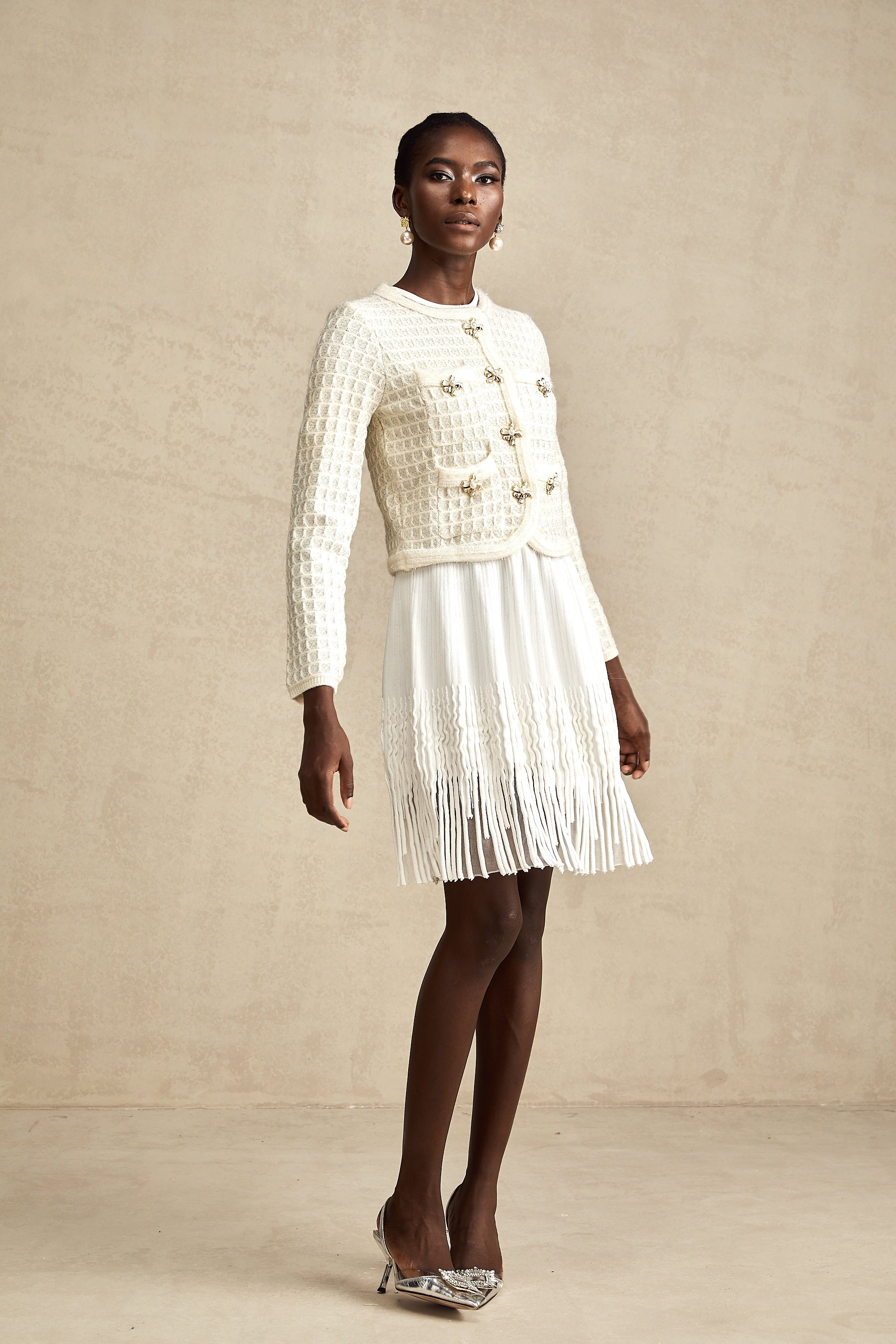 Lisette single-breasted knitted cardigan (US Only)