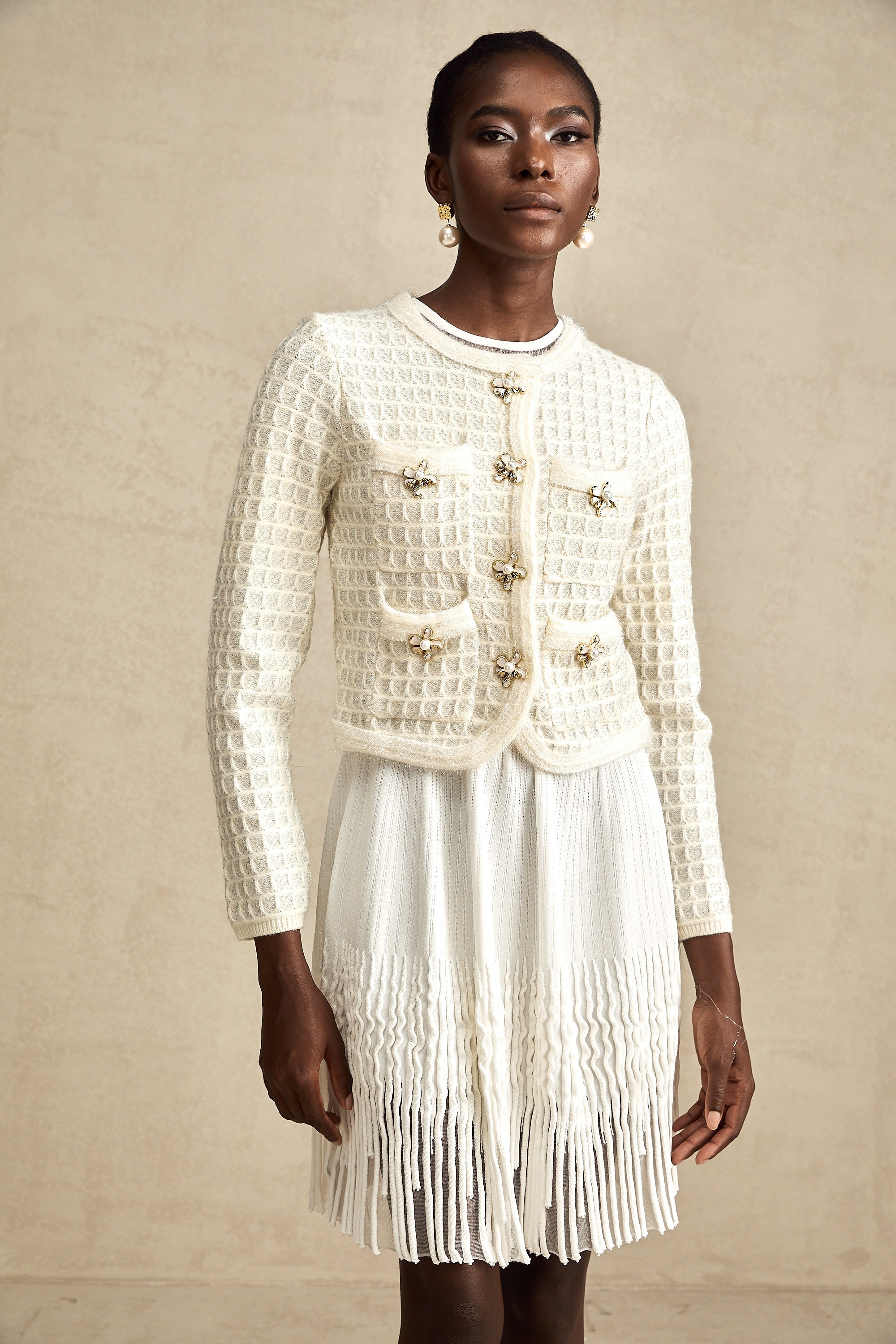Lisette single-breasted knitted cardigan (US Only)