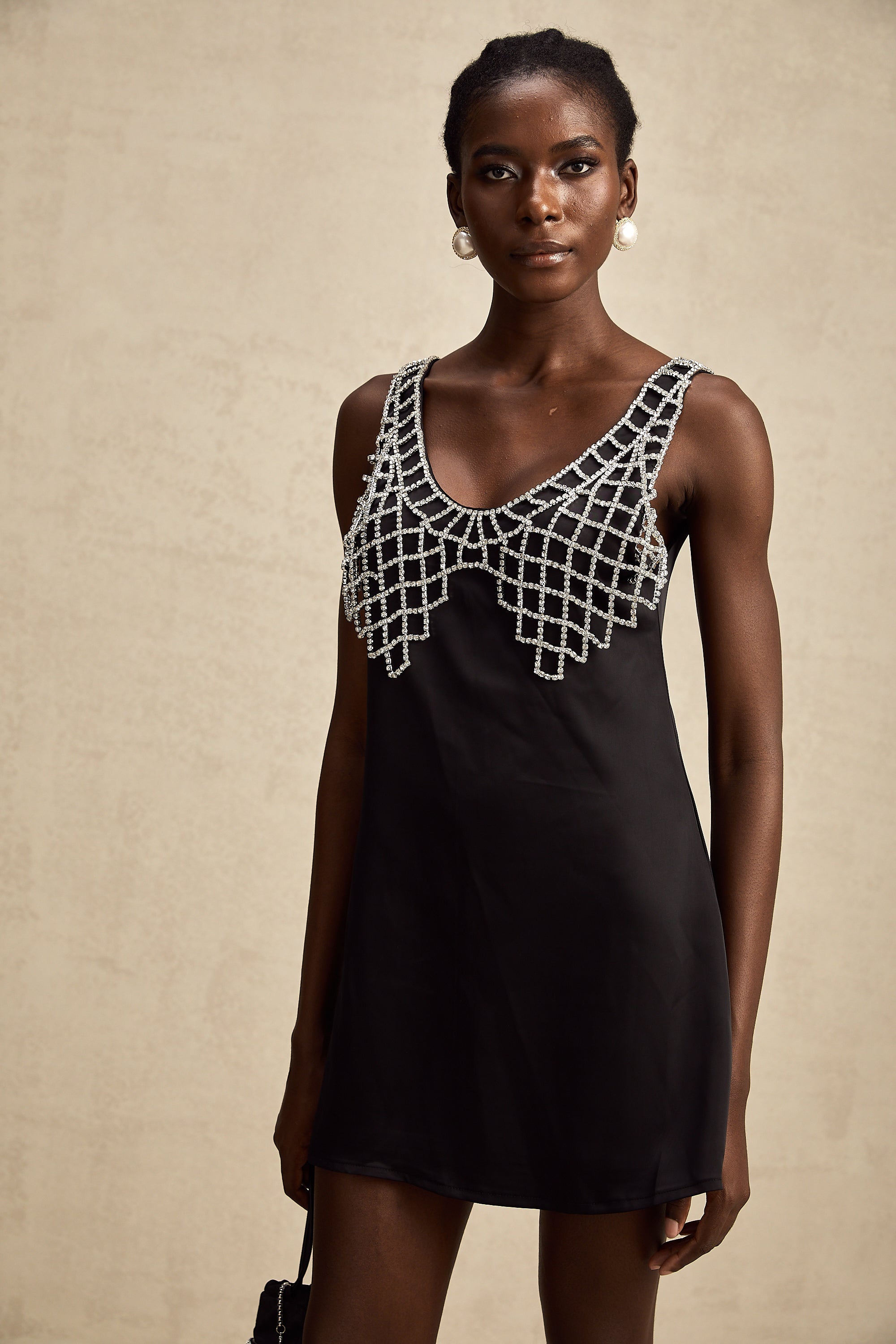 Léonore crystal-embellished satin mini dress (Final Sale-US Only)