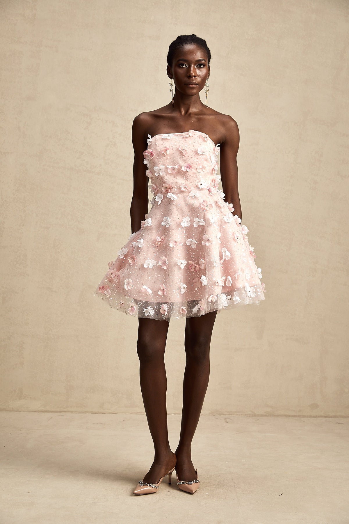 Lilou 3d-petal puffy mini dress (Final Sale-US Only)