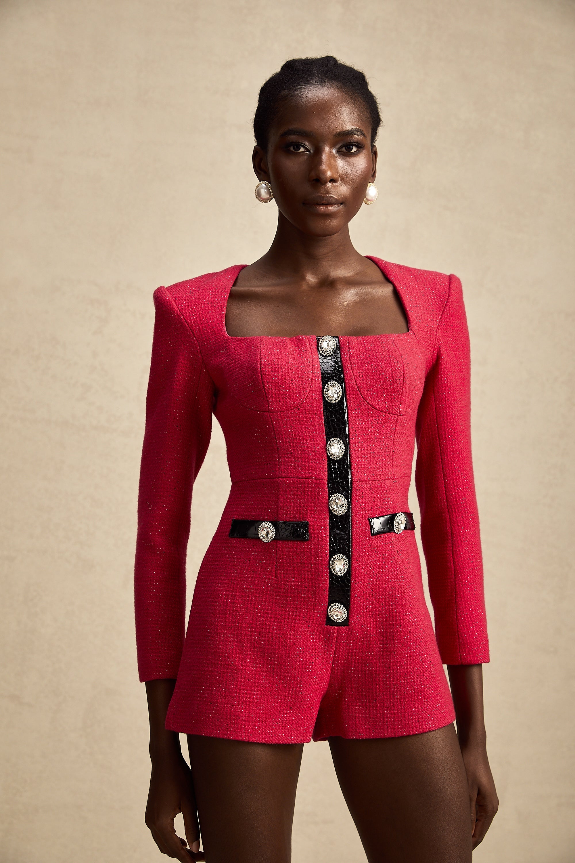 Célestine pink cut-out long-sleeved bodysuit (US Only)