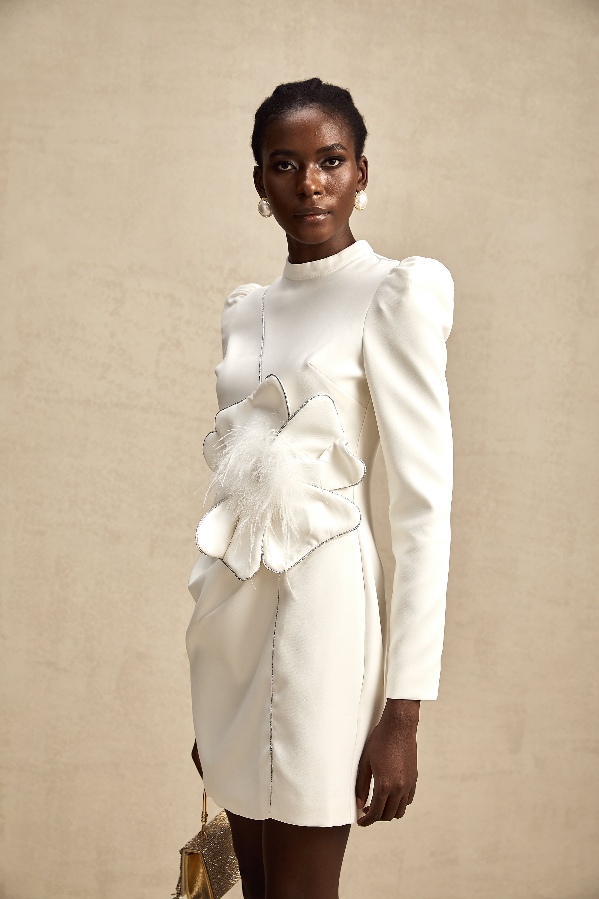 Inès faux-flower embellished mini dress (Final Sale-US Only)