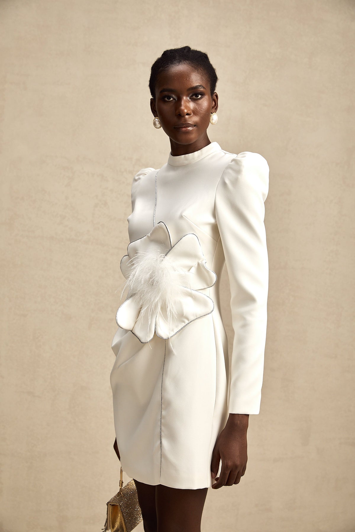 Inès faux-flower embellished mini dress (Final Sale-US Only)