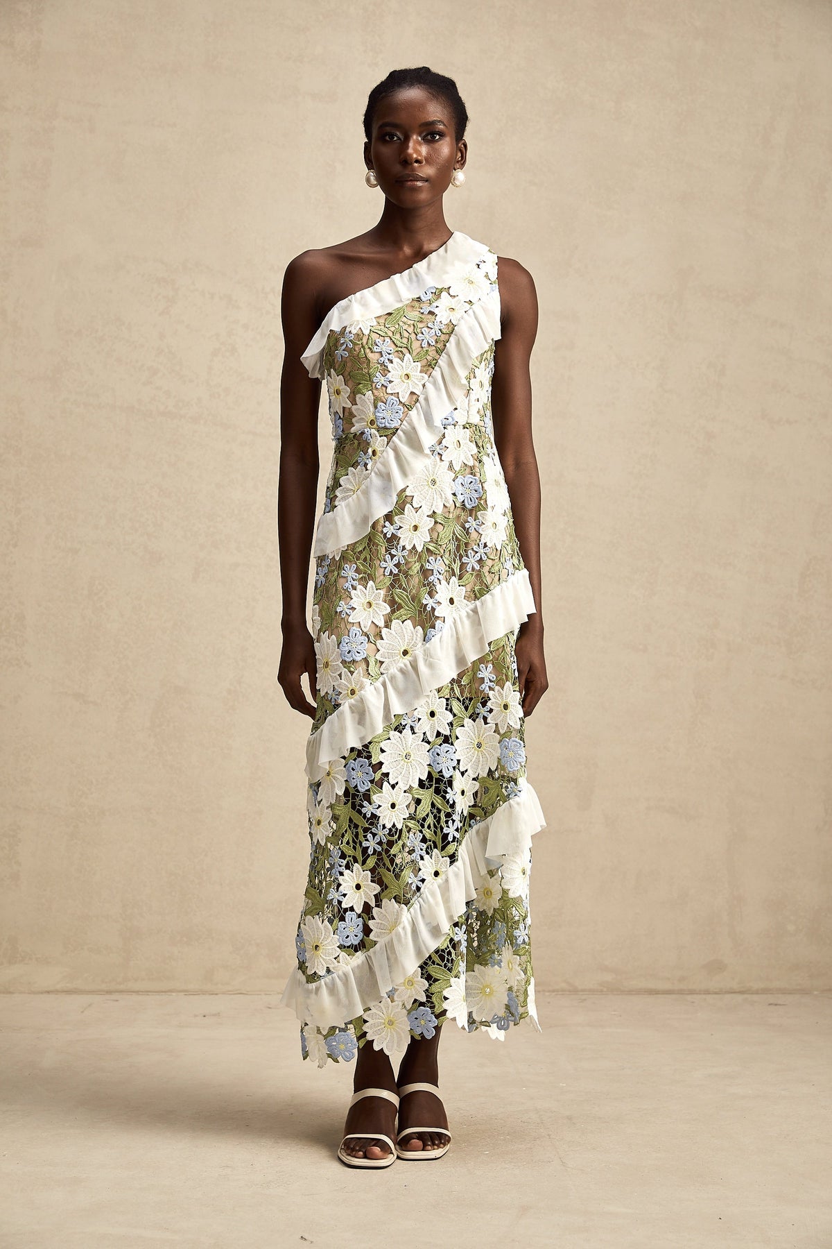 Clémence floral embroidered midi dress (Final Sale)