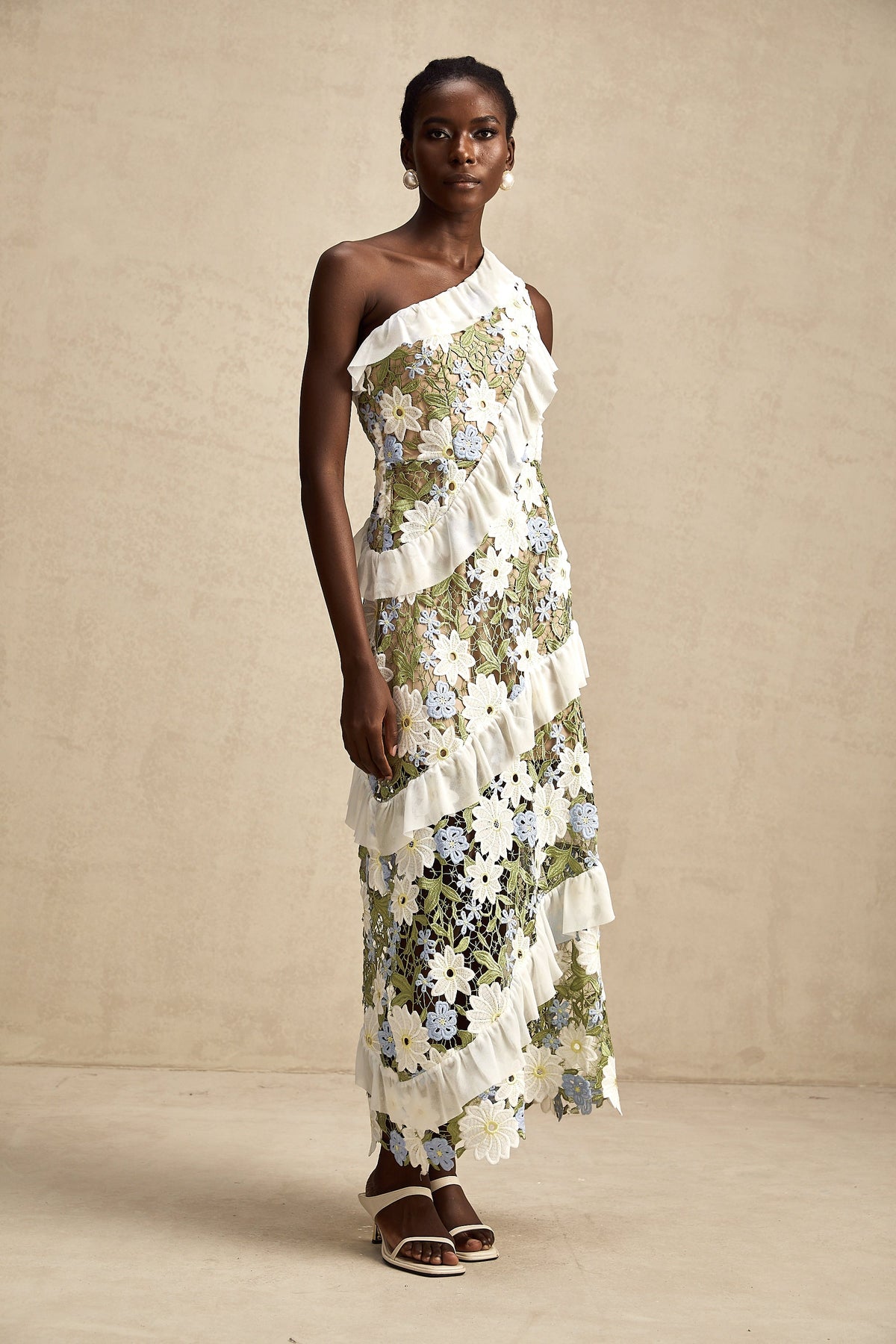 Clémence floral embroidered midi dress (Final Sale)