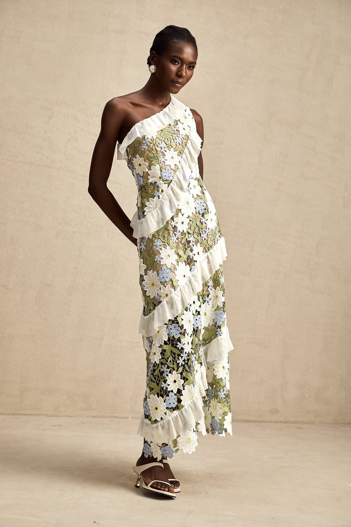 Clémence floral embroidered midi dress (Final Sale)