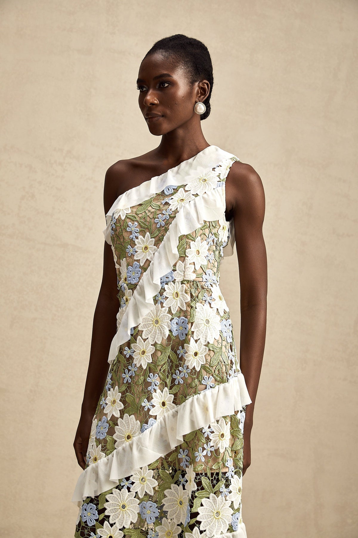Clémence floral embroidered midi dress (Final Sale)