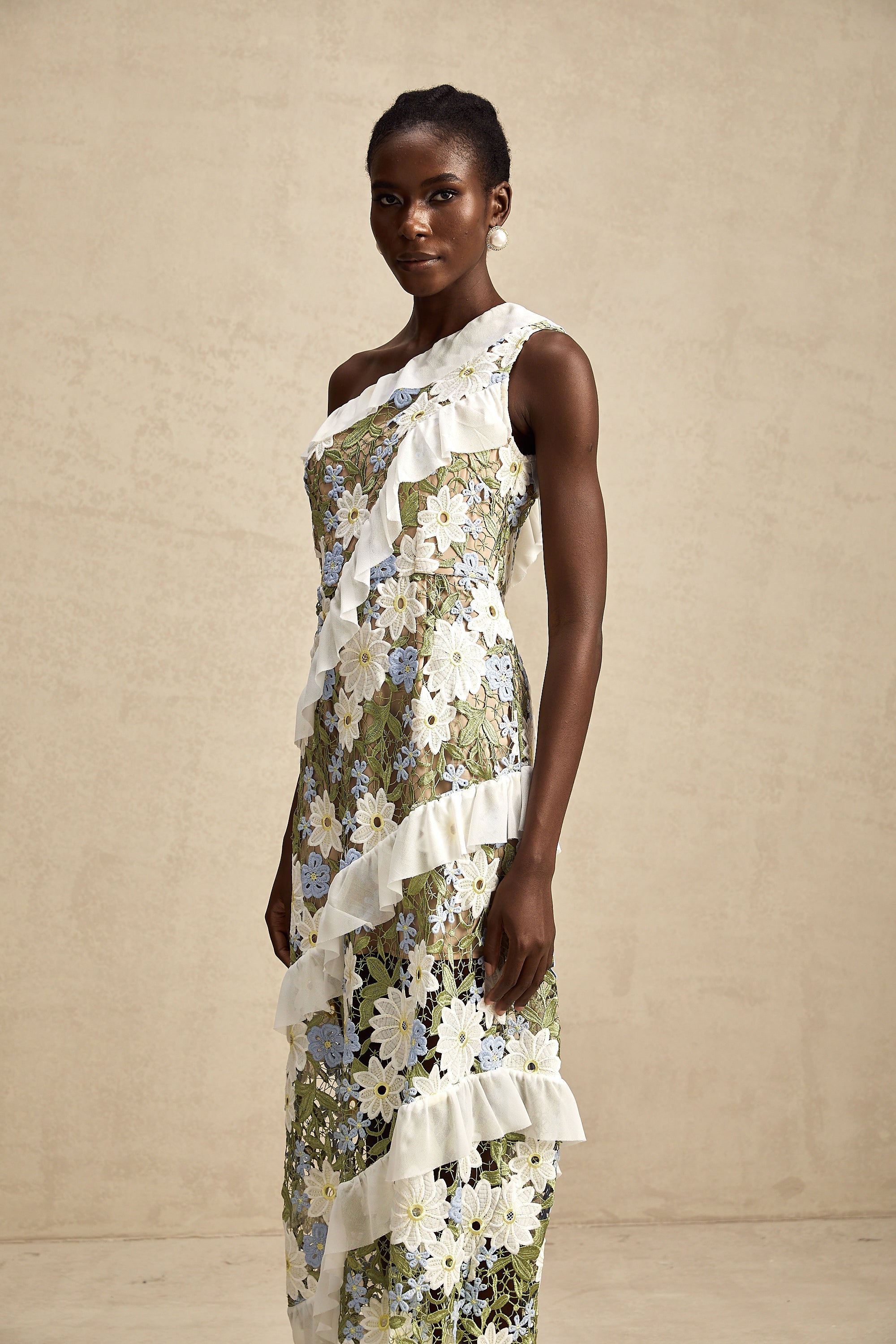 Clémence floral embroidered midi dress (Final Sale)
