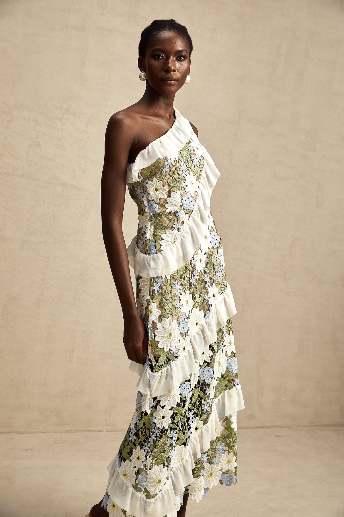 Clémence floral embroidered midi dress (Final Sale)