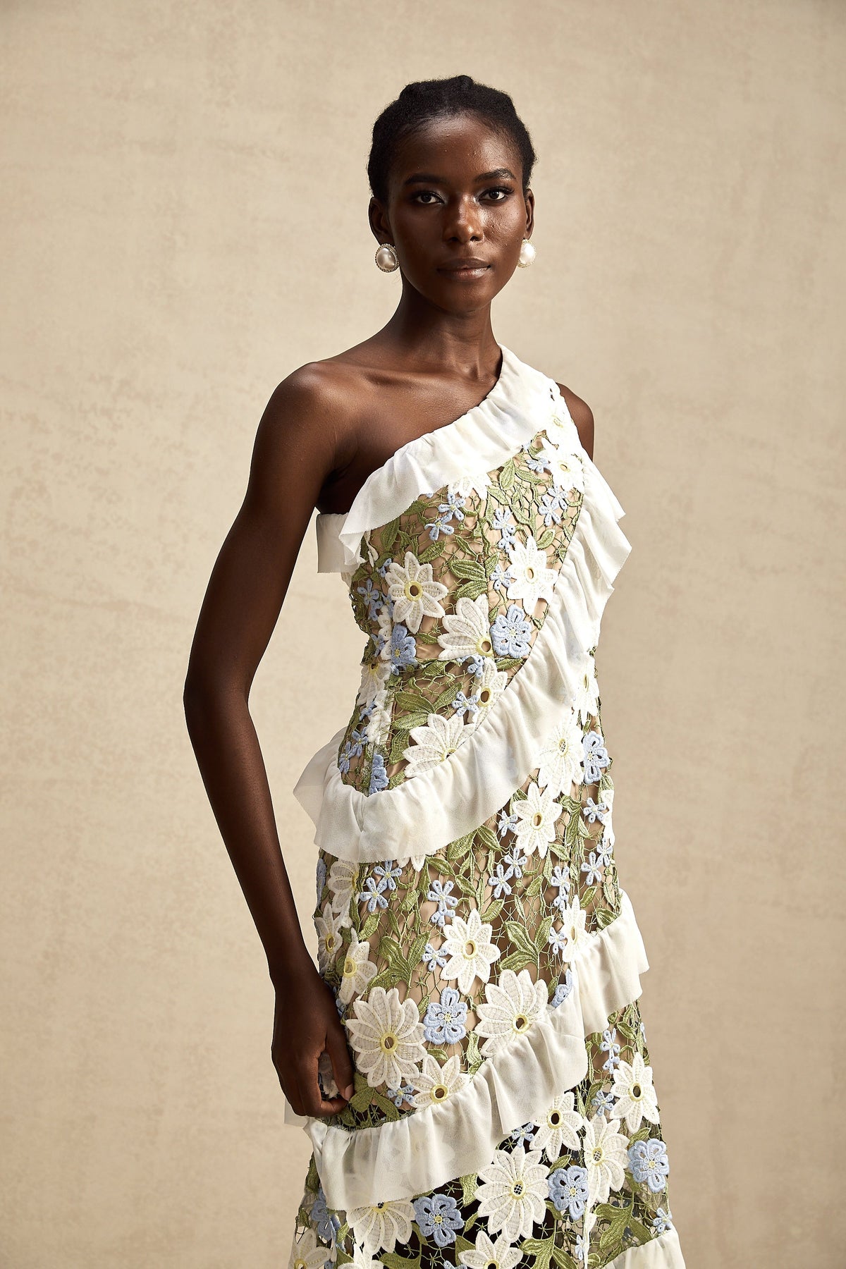 Clémence floral embroidered midi dress (Final Sale)