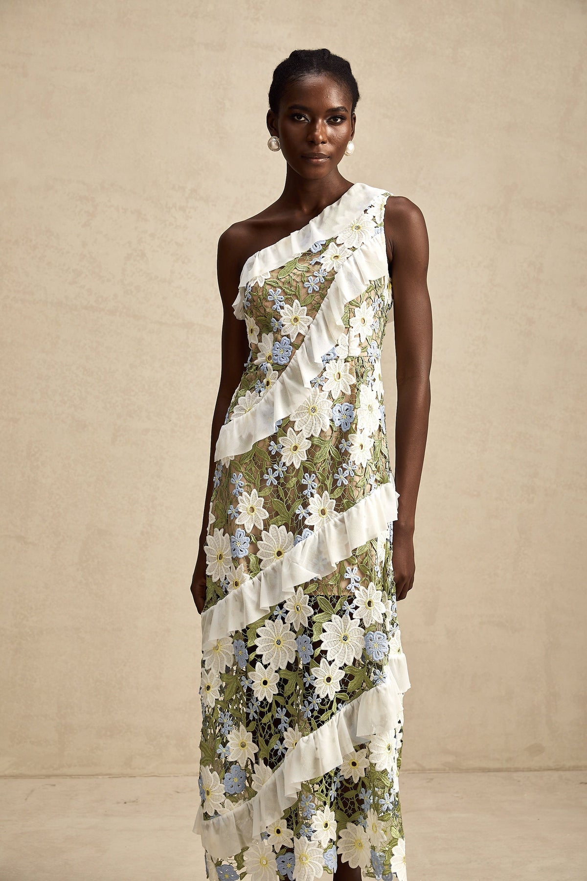 Clémence floral embroidered midi dress (Final Sale)