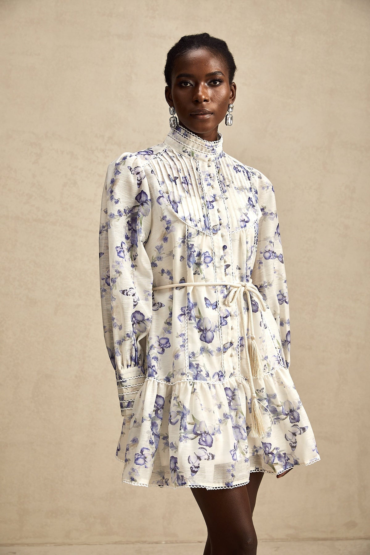 Blandine floral-print flared chiffon mini dress (Final Sale-US Only)