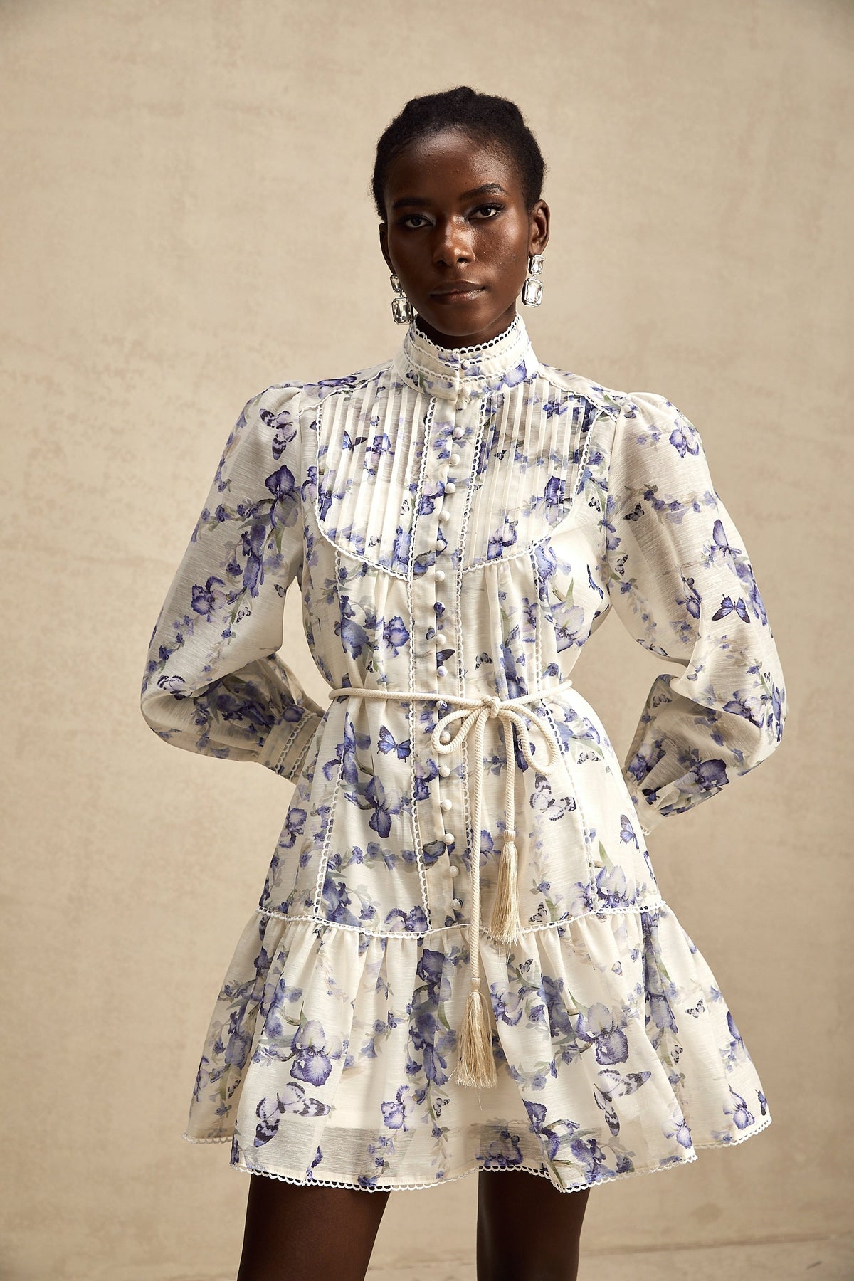 Blandine floral-print flared chiffon mini dress (Final Sale-US Only)