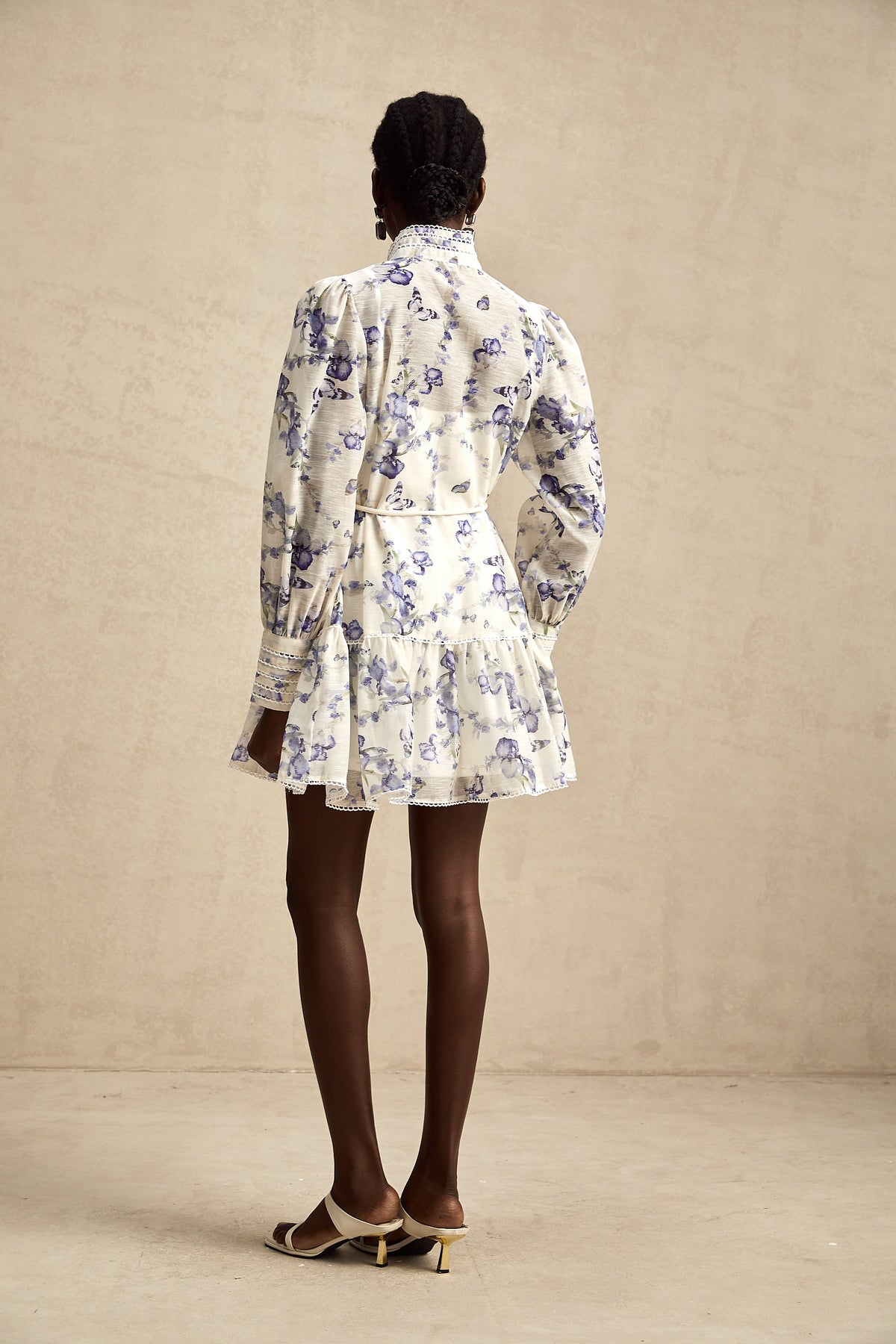 Blandine floral-print flared chiffon mini dress (Final Sale)