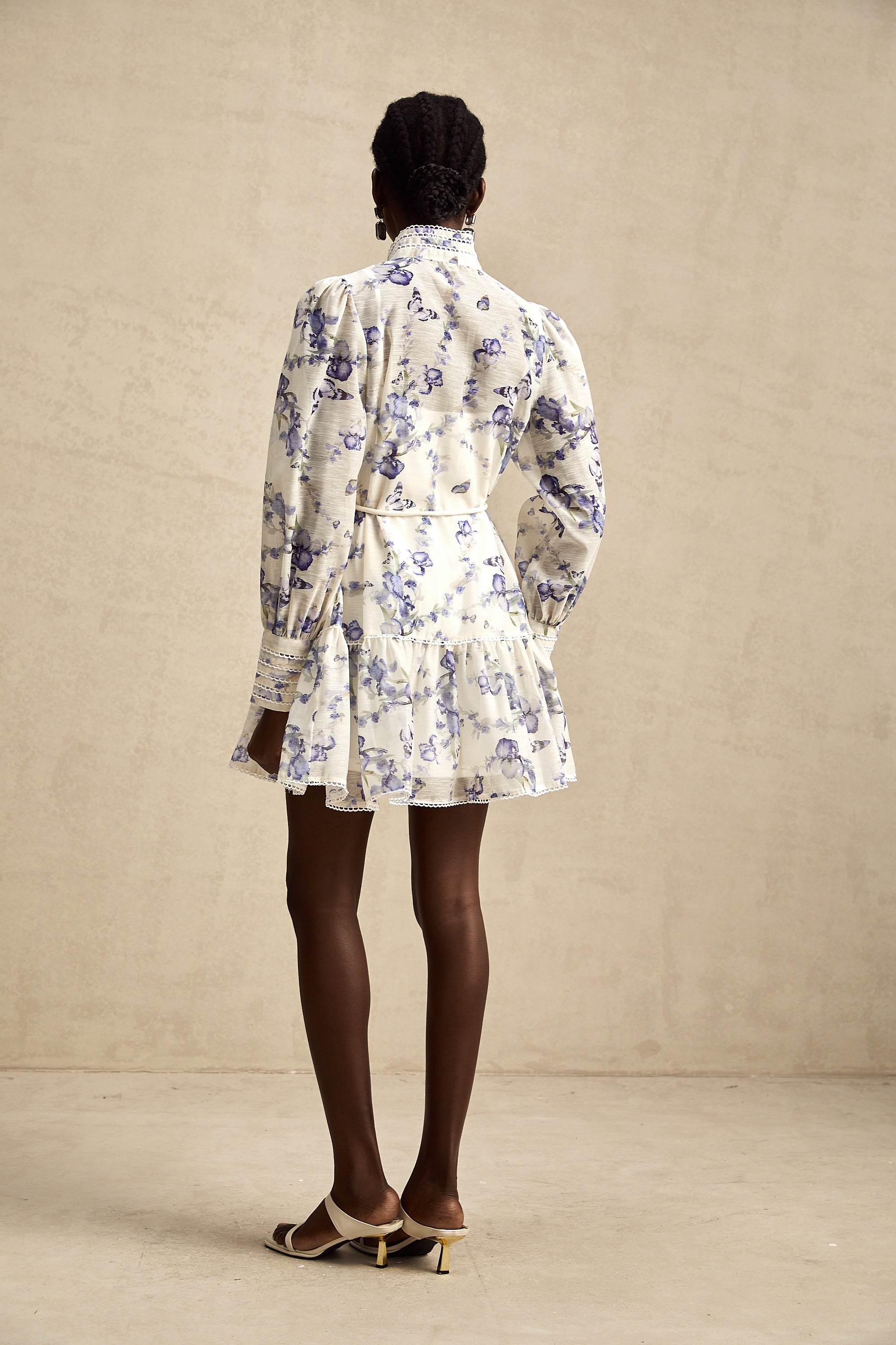 Blandine floral-print flared chiffon mini dress (US Only)