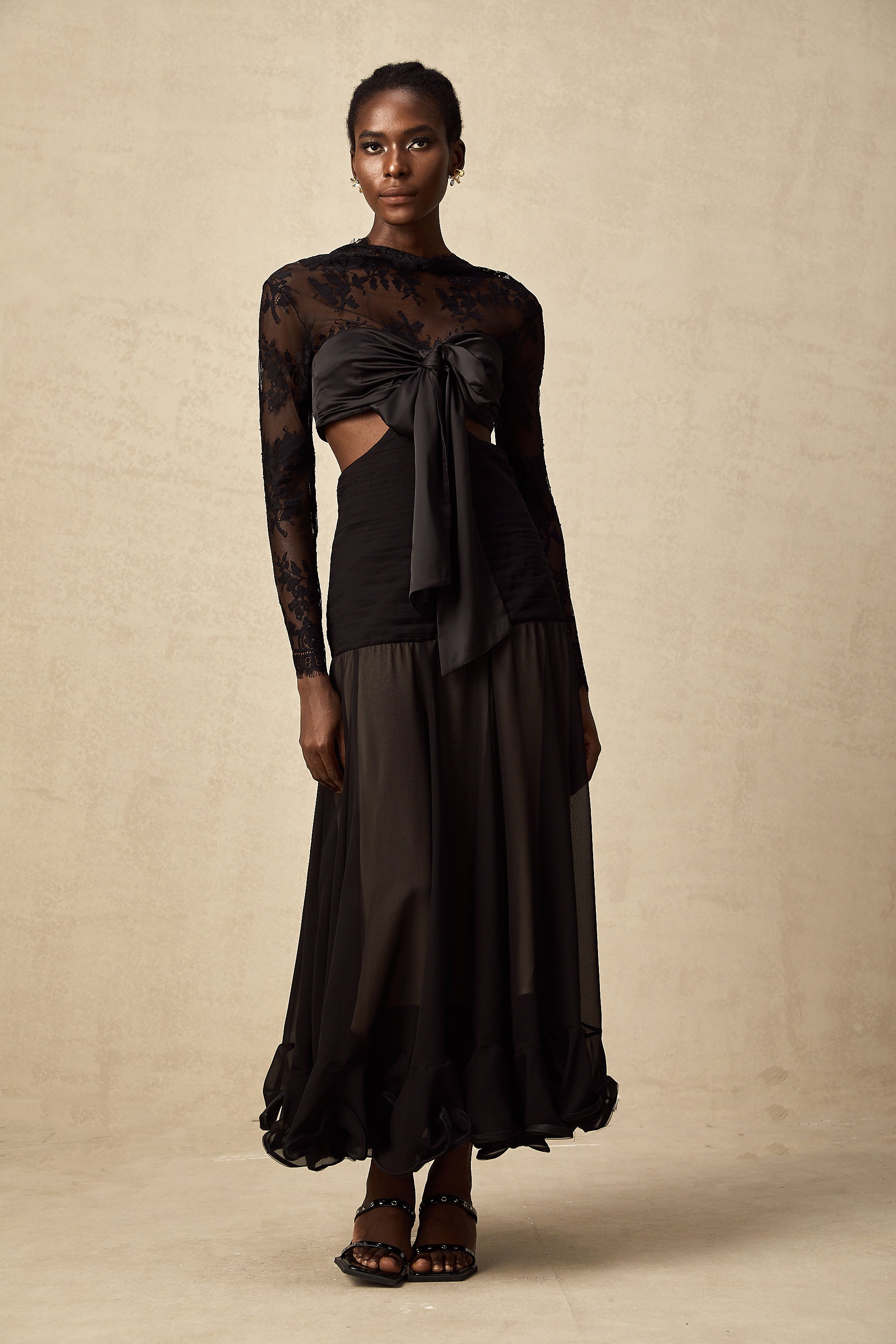 Maïwenn floral-lace panelled maxi dress (Final Sale-US Only)