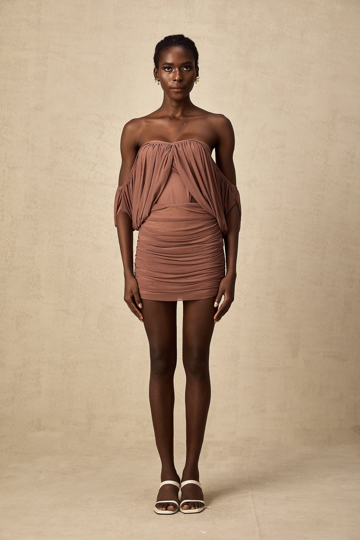 Zohra off-shoulder bodysuit & skirt matching set (Final Sale-US Only)