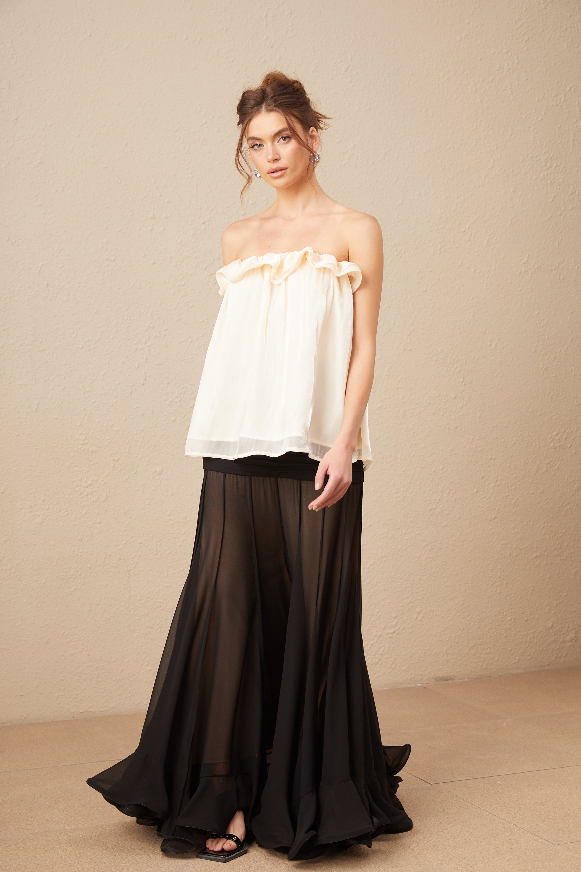 Adèle off-shoulder ruffled top (US Only)