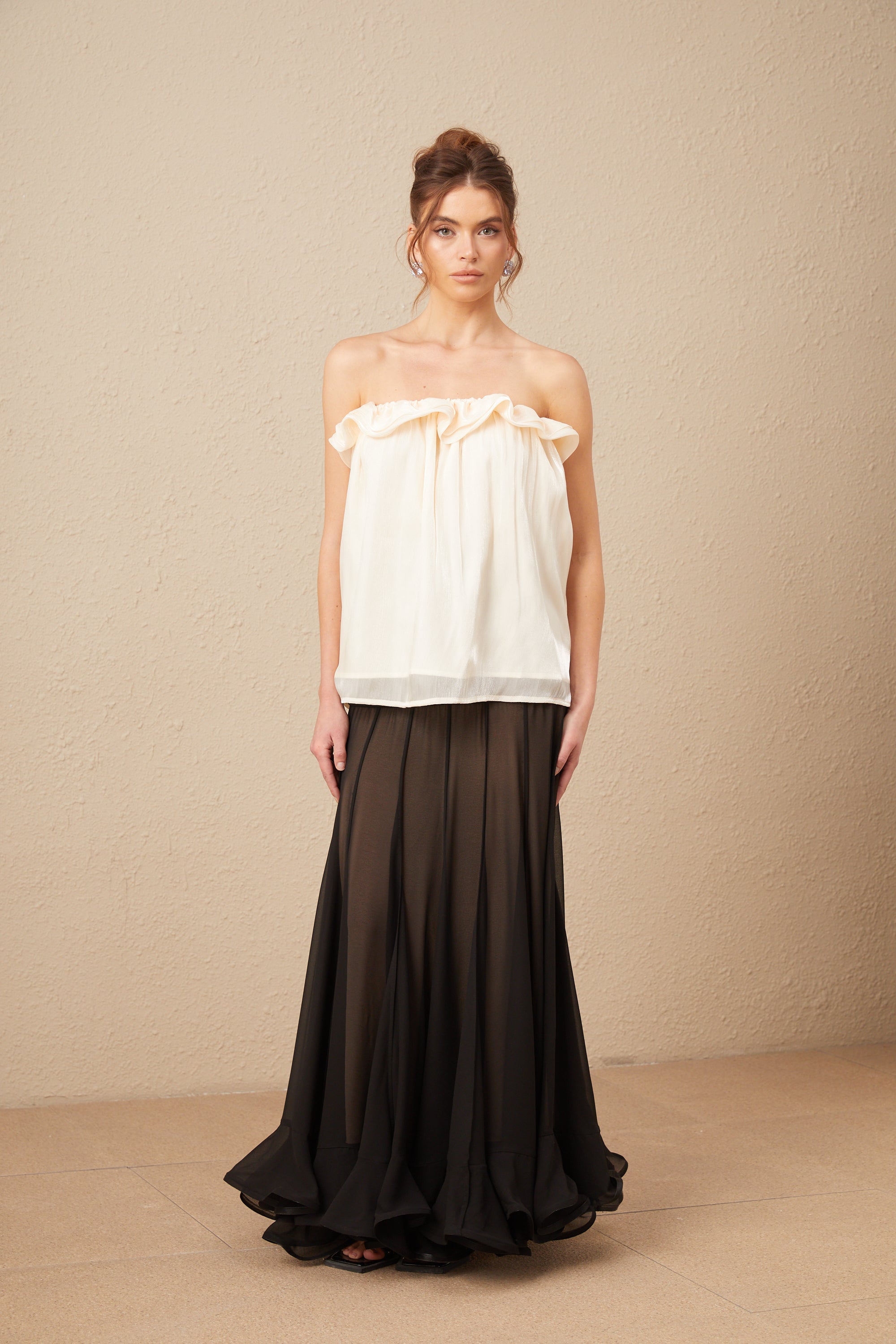 Adèle off-shoulder ruffled top (US Only)
