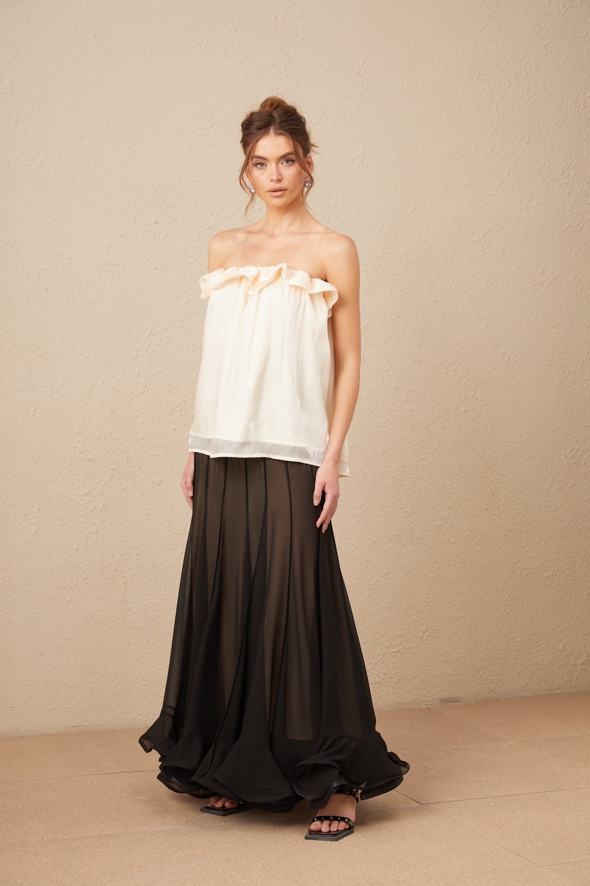 Adèle off-shoulder ruffled top (US Only)
